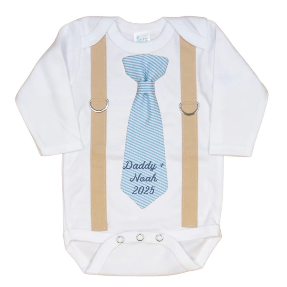 Cuddle Sleep Dream Oh Snap Customize It! Father's Day Tie & Suspender Bodysuit