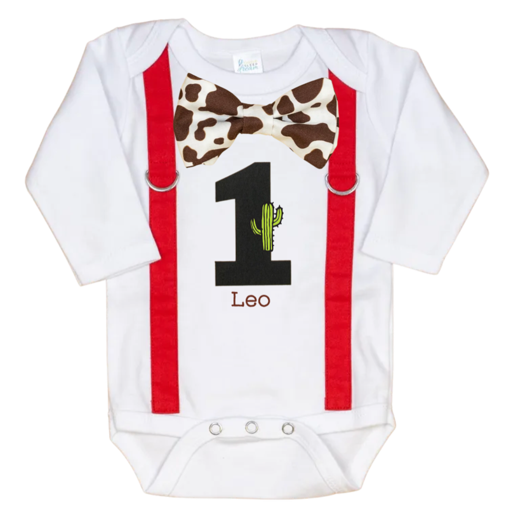 Cuddle Sleep Dream Oh Snap Custom! Western/Rodeo/Farm Theme Cake Smash Bodysuit