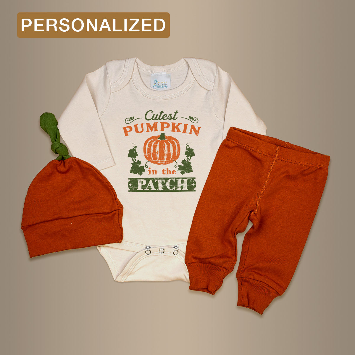 Cuddle Sleep Dream Cutest Pumpkin in the Patch Outfit Bundle