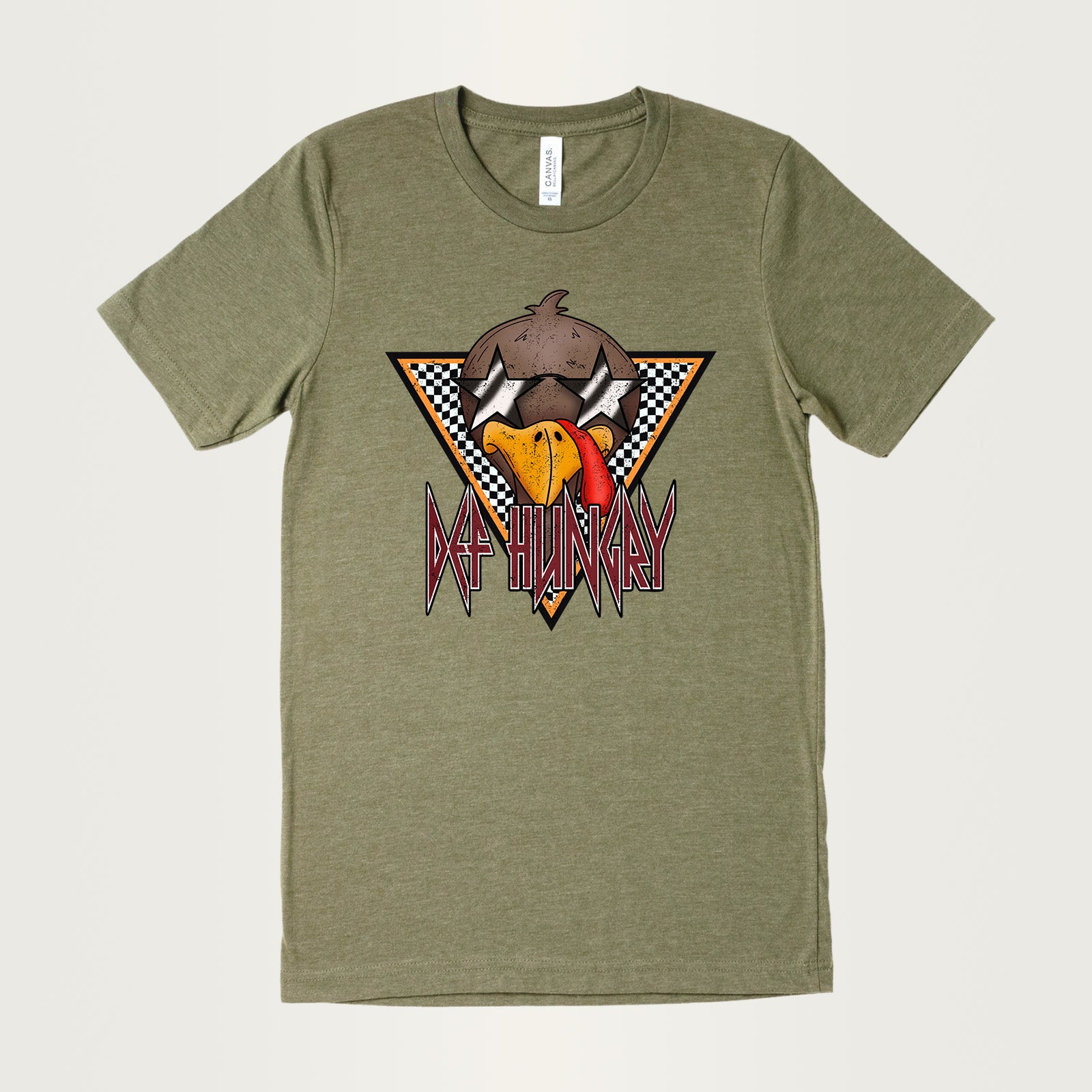 Def Hungry | Olive Triblend Adult Tshirt