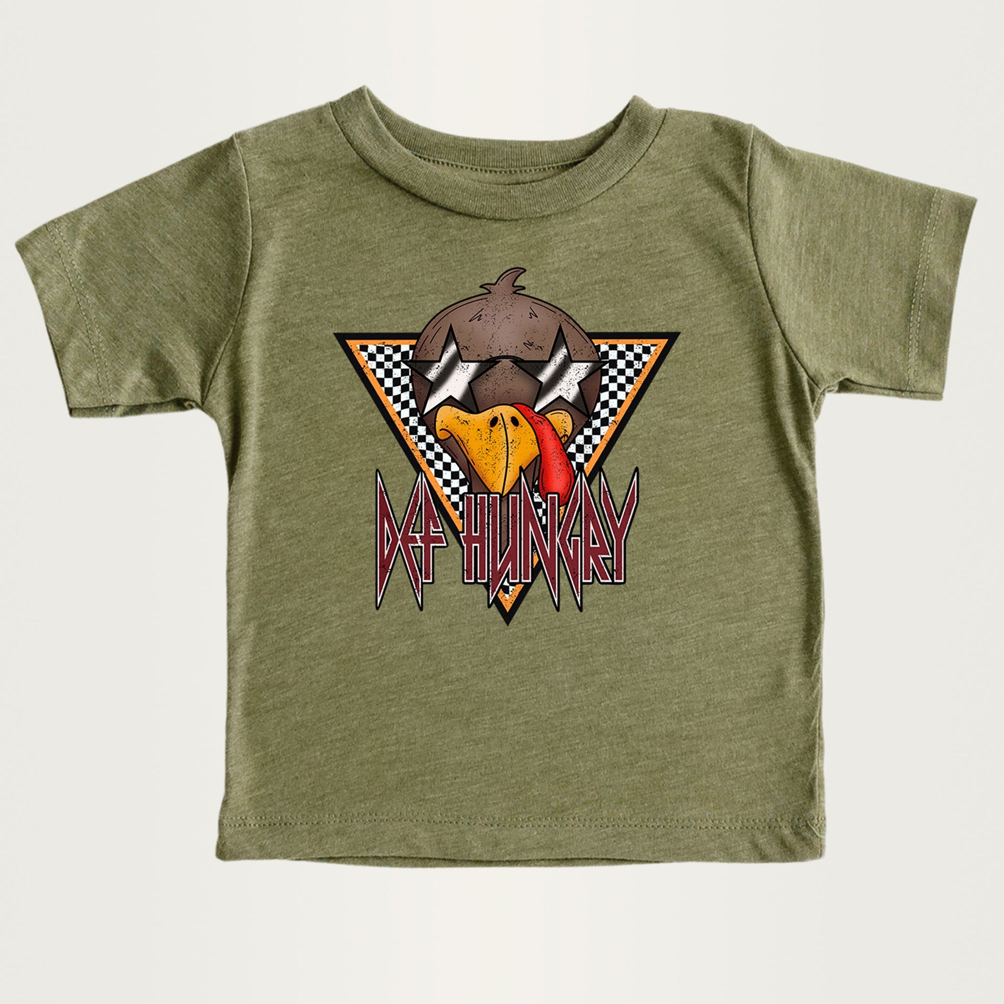 Cuddle Sleep Dream Def Hungry | Olive Triblend Kid Tshirt