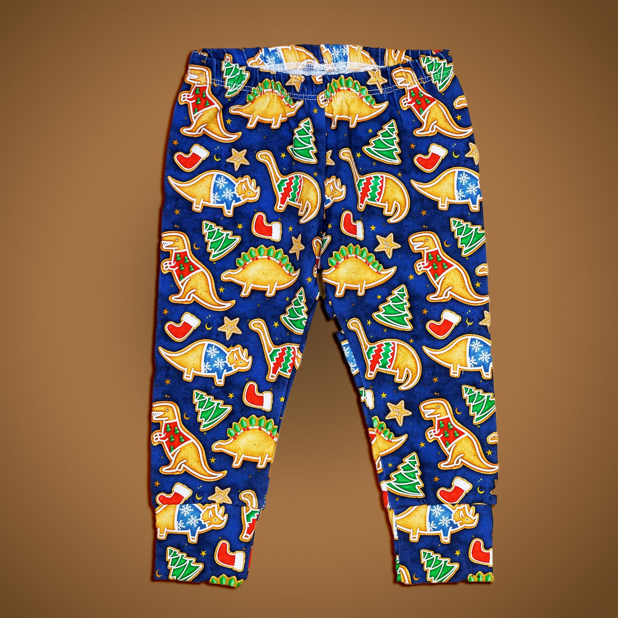 Cuddle Sleep Dream Leggings Dinosaur Cookies | Christmas Slim Joggers