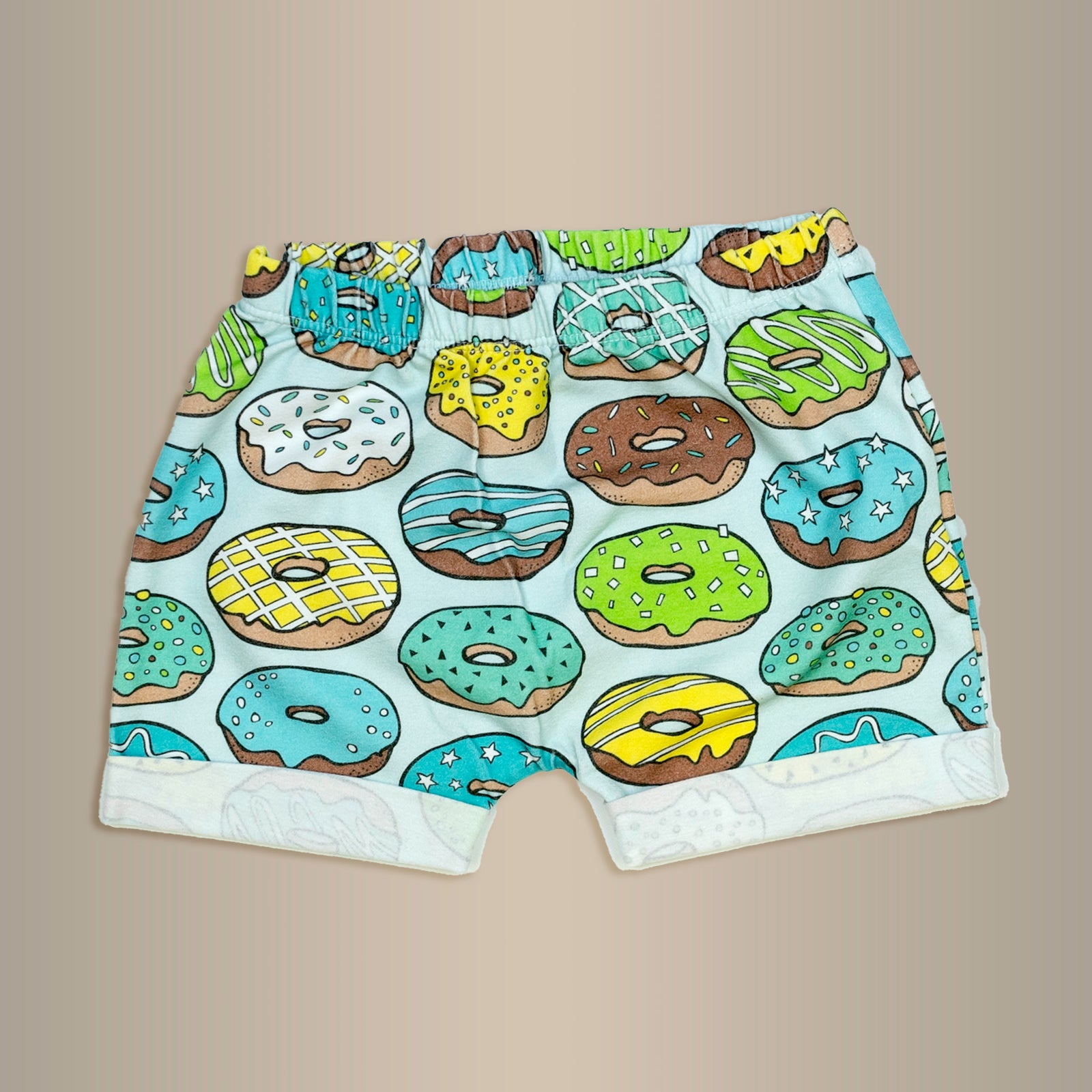 Cuddle Sleep Dream Shorts Donut Rolled Hem Shorts