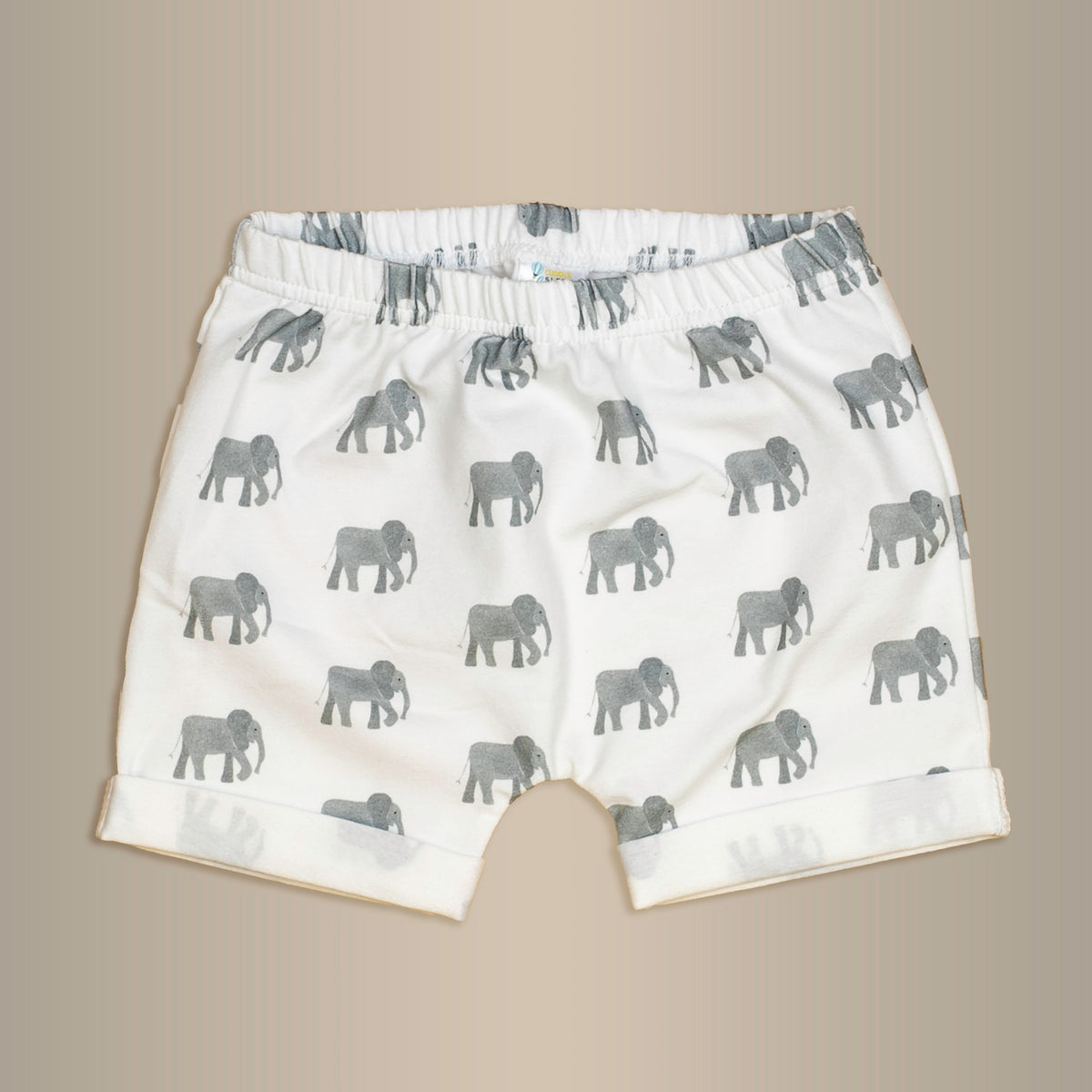 Cuddle Sleep Dream Shorts Elephant Rolled Hem Shorts