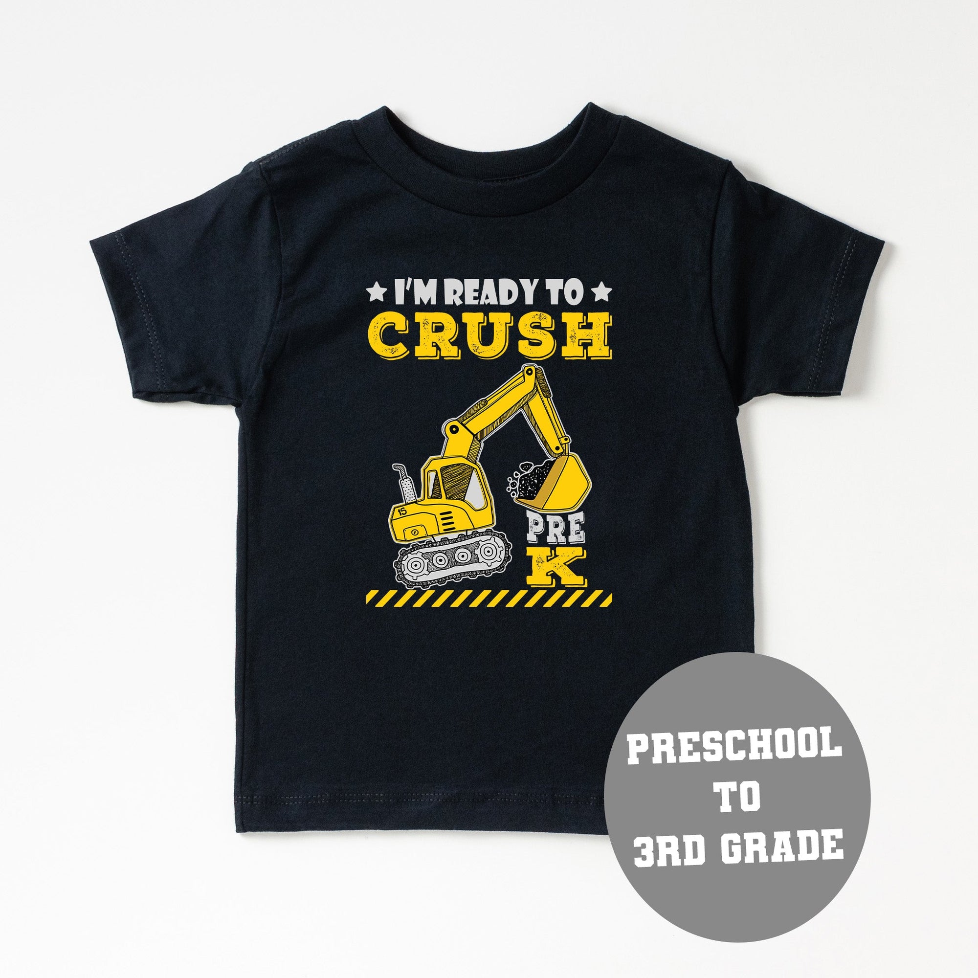 Cuddle Sleep Dream Graphic Tee Excavator School Shirt | Black Tshirt