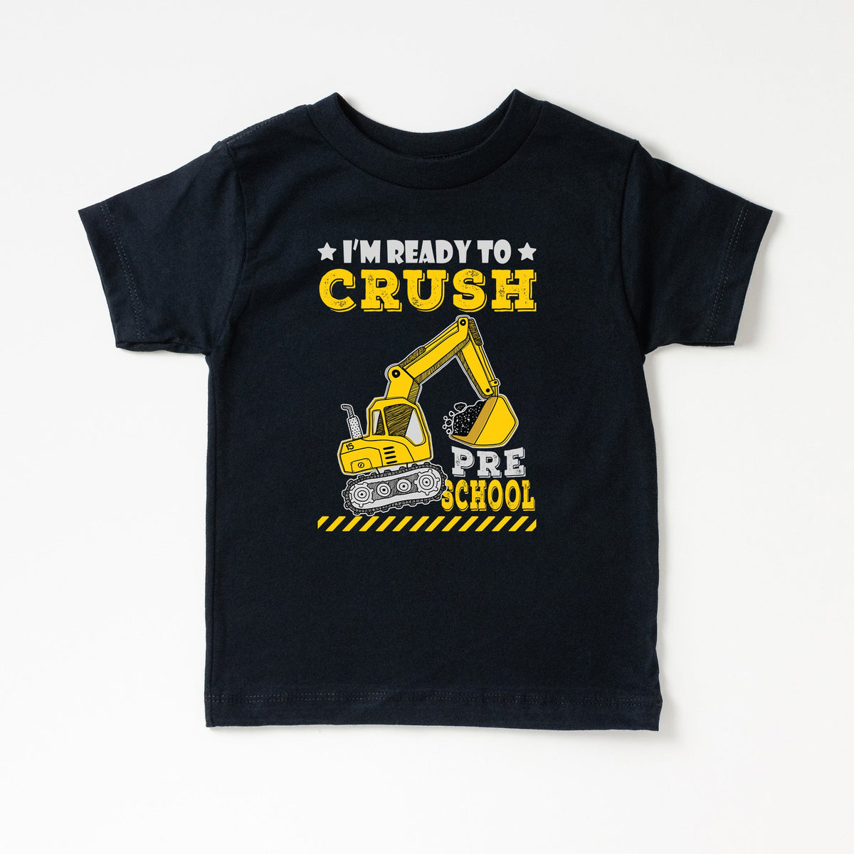 Cuddle Sleep Dream Graphic Tee Preschool / 2t Short Sleeve Excavator School Shirt | Black Tshirt