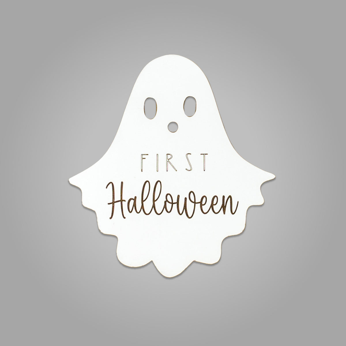 Claire and Bella gift First Halloween Milestone Sign | Ghost