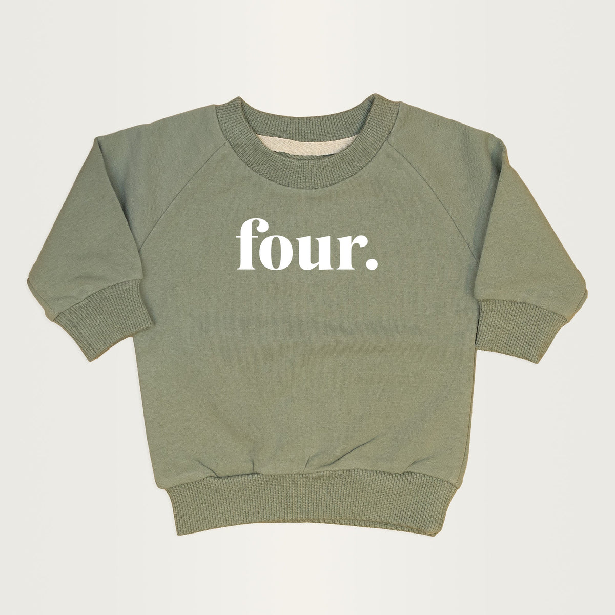 Cuddle Sleep Dream 3t four. | 4th Birthday Sweatshirt in Olive Green