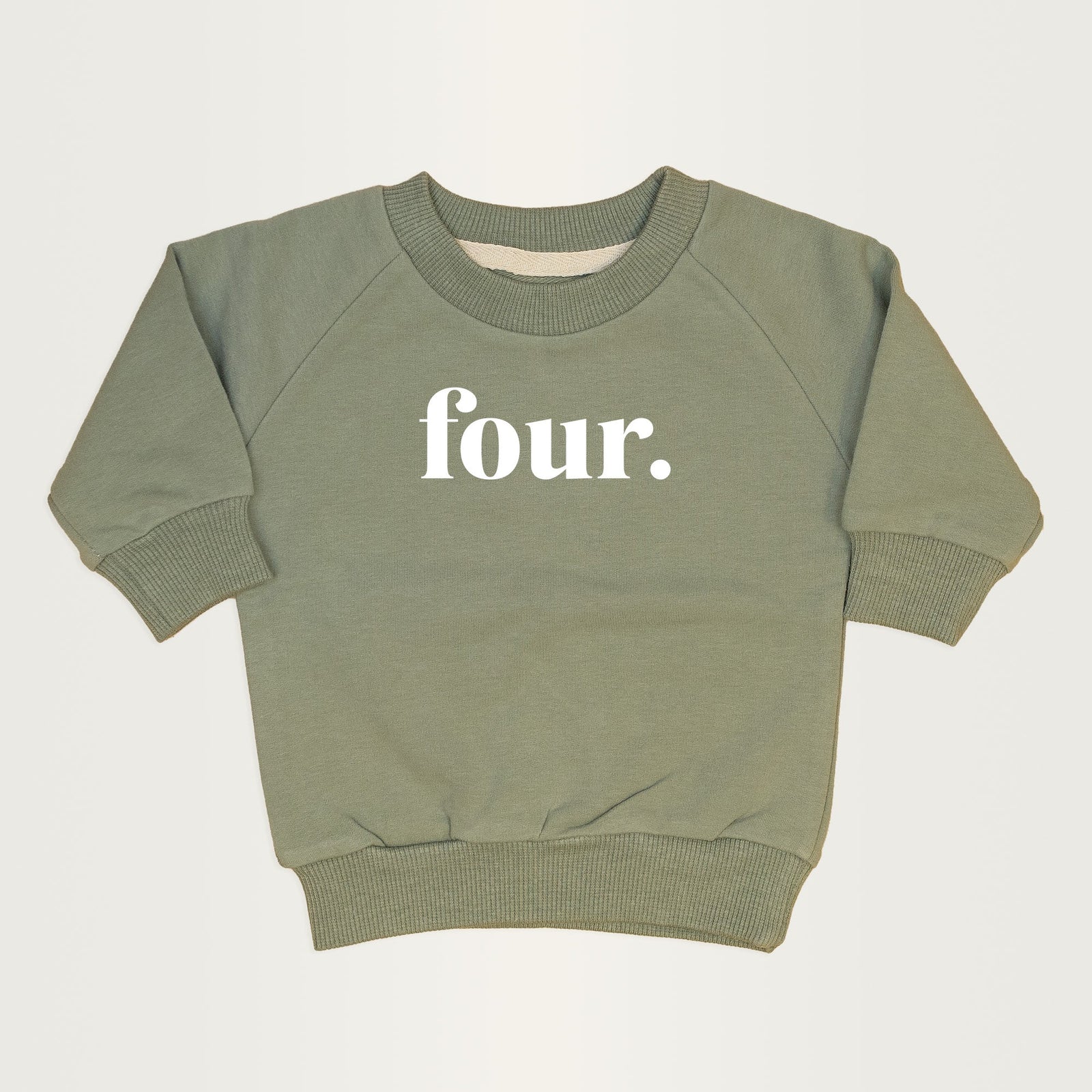Cuddle Sleep Dream 3t four. | 4th Birthday Sweatshirt in Olive Green