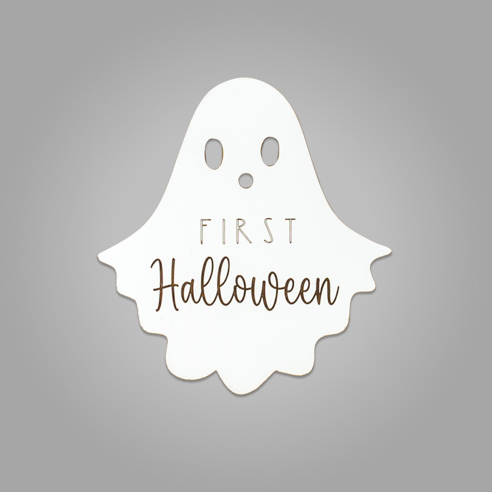 First Halloween Milestone Sign | Ghost