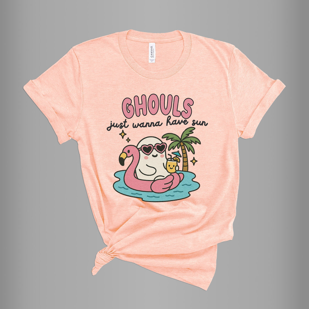 Cuddle Sleep Dream Ghouls Just Wanna | Peach Tshirt