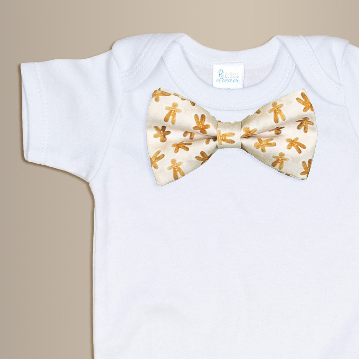Cuddle Sleep Dream Bowtie Bodysuit Gingerbread Bowtie Bodysuit