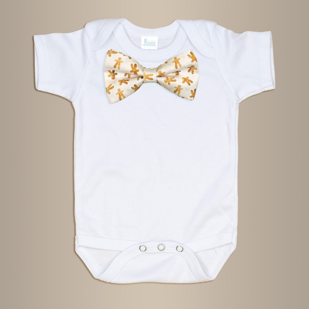 Cuddle Sleep Dream Bowtie Bodysuit Gingerbread Bowtie Bodysuit