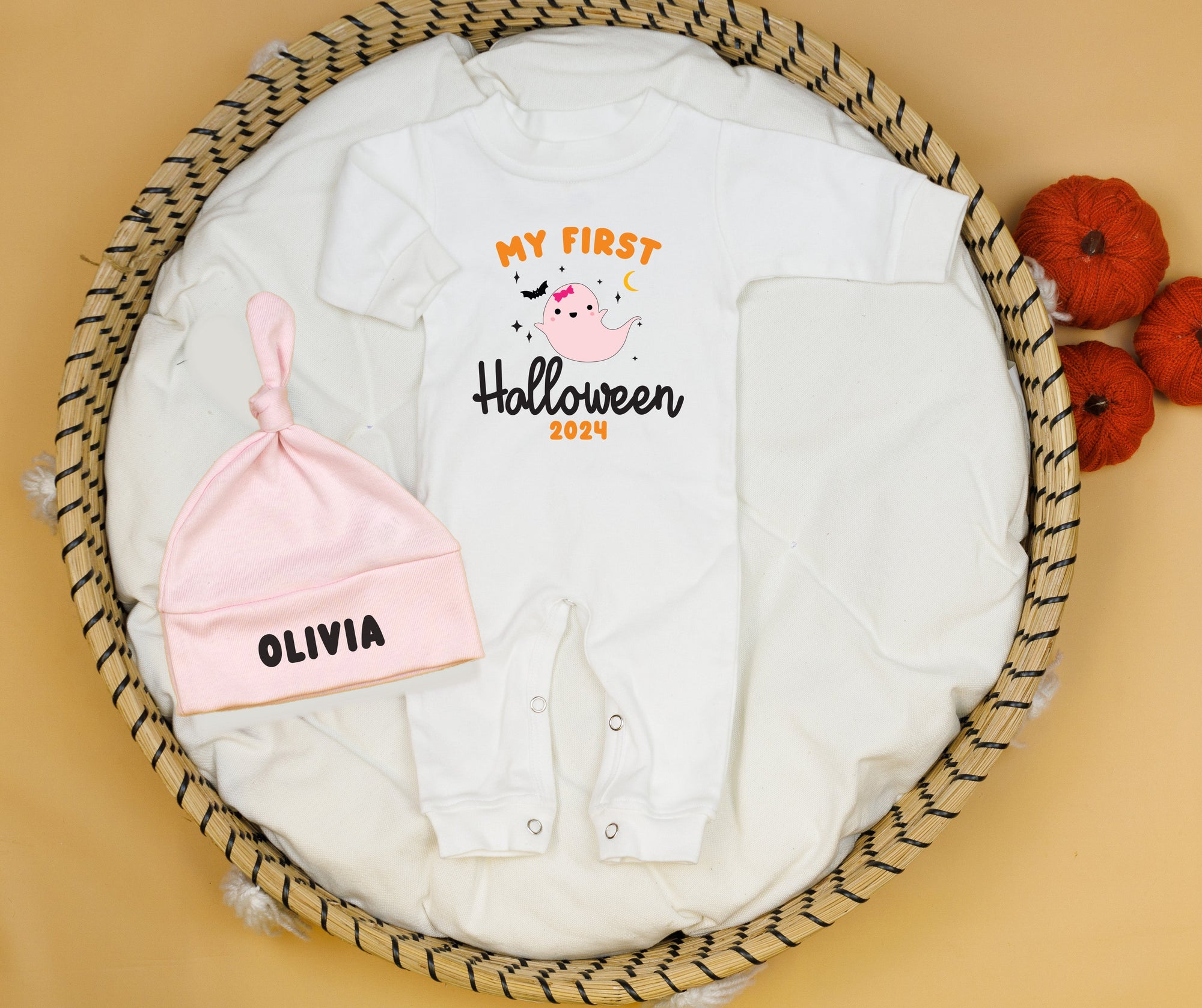 Cuddle Sleep Dream Girl Ghost 1st Halloween | White Long Romper