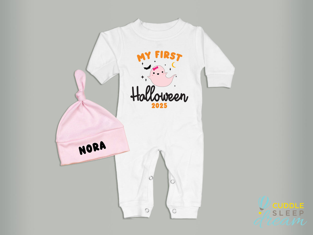 Cuddle Sleep Dream Girl Ghost 1st Halloween | White Long Romper