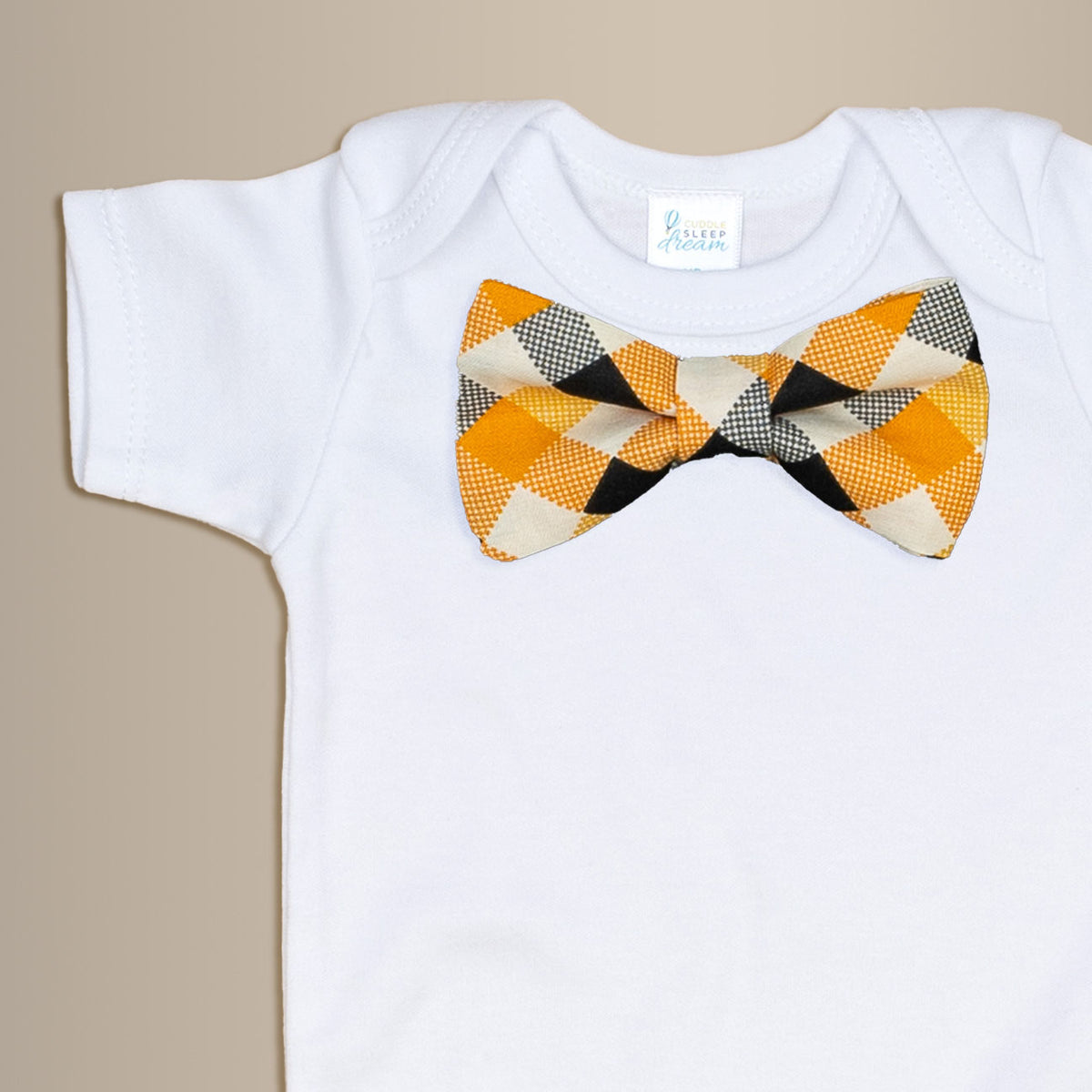 Cuddle Sleep Dream Bowtie Bodysuit Halloween Large Plaid Bowtie Bodysuit