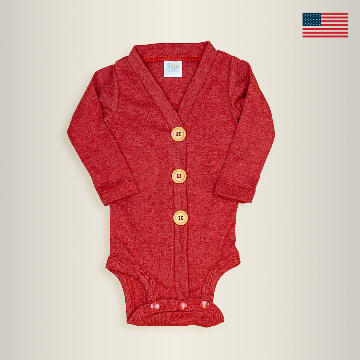 Cuddle Sleep Dream Cardisuit Heathered Red Cardisuit