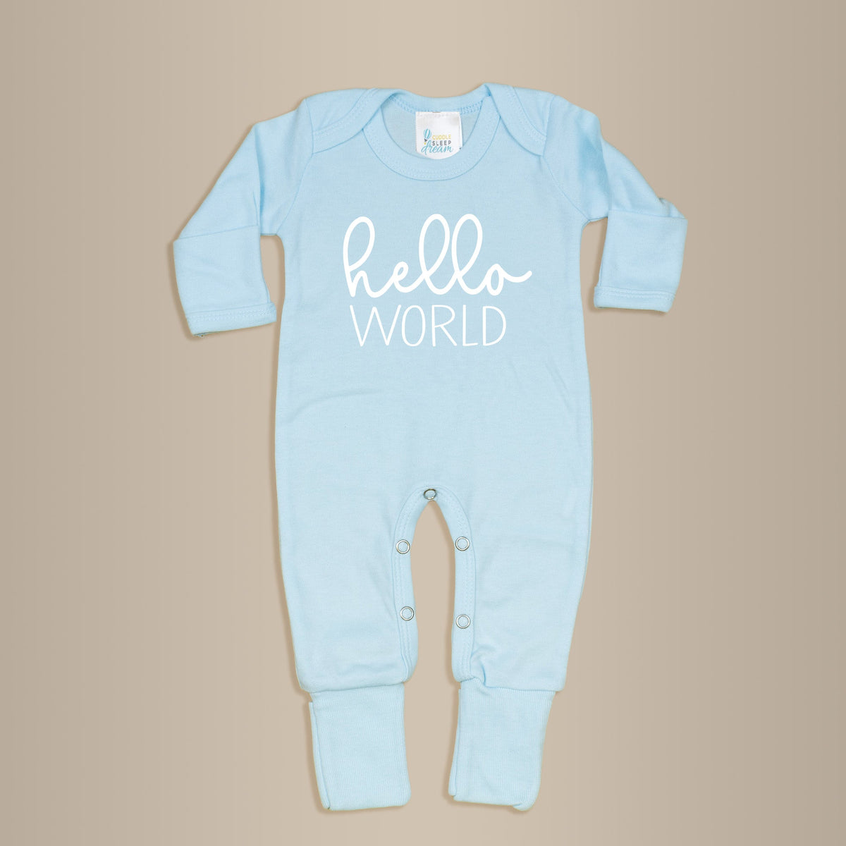 Cuddle Sleep Dream Romper Hello World | Blue Gift Bundle