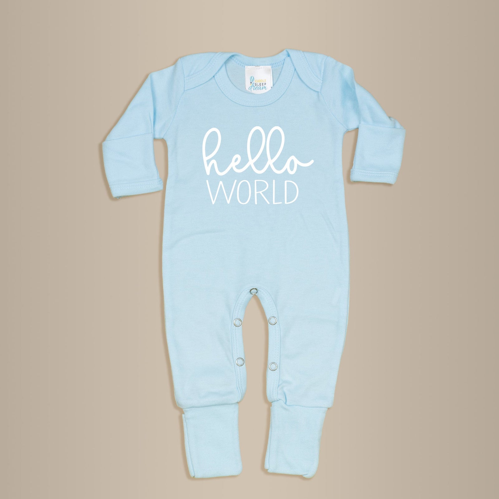 Cuddle Sleep Dream Romper Hello World | Blue Gift Bundle