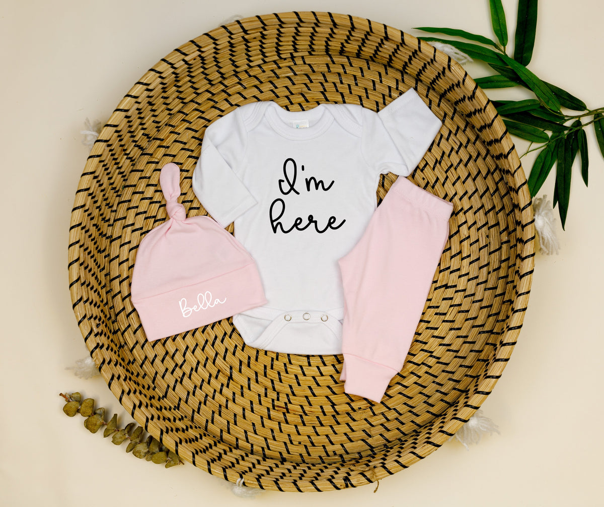 Cuddle Sleep Dream I&#39;m Here | Newborn White Bodysuit