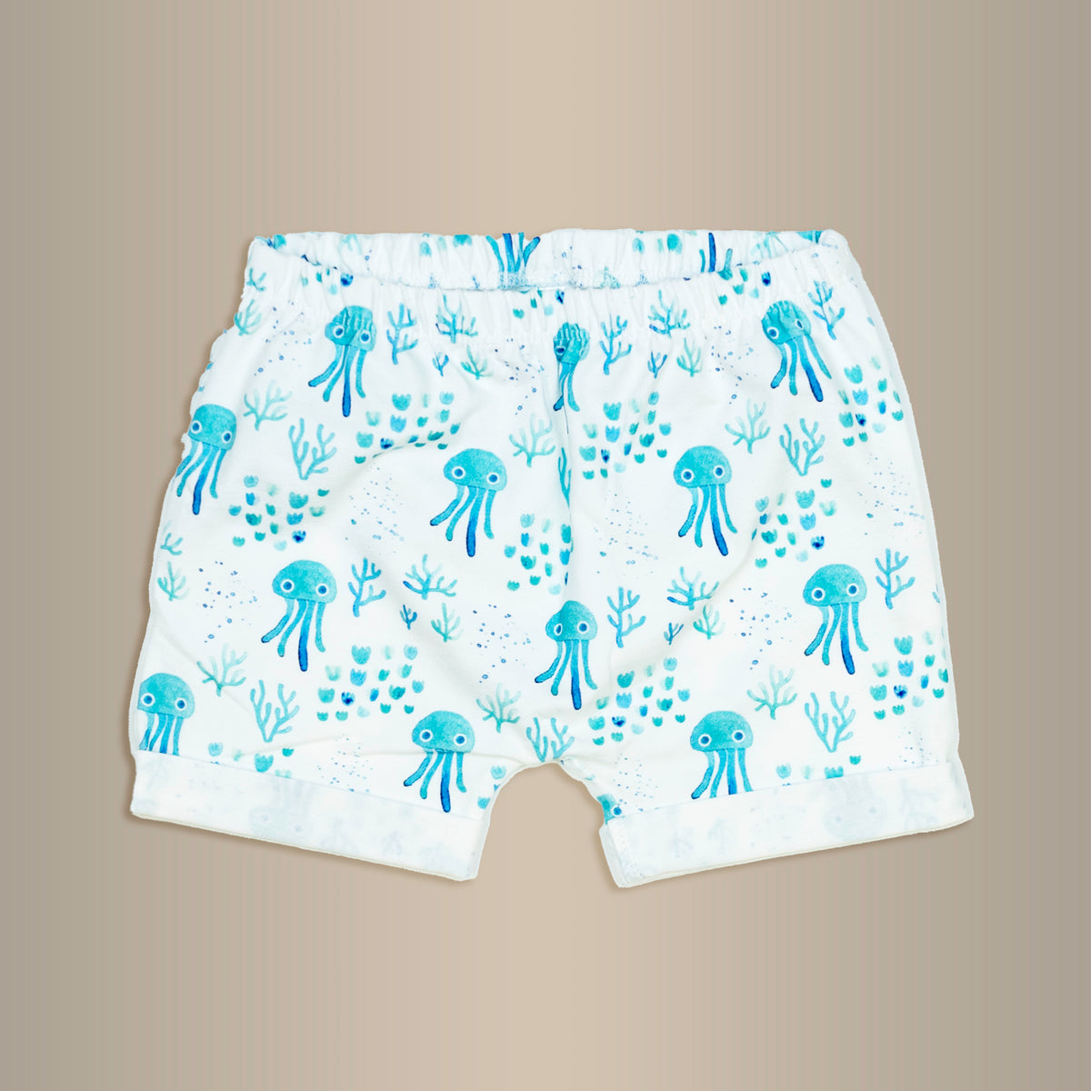 Cuddle Sleep Dream Shorts Jellyfish Rolled Hem Shorts