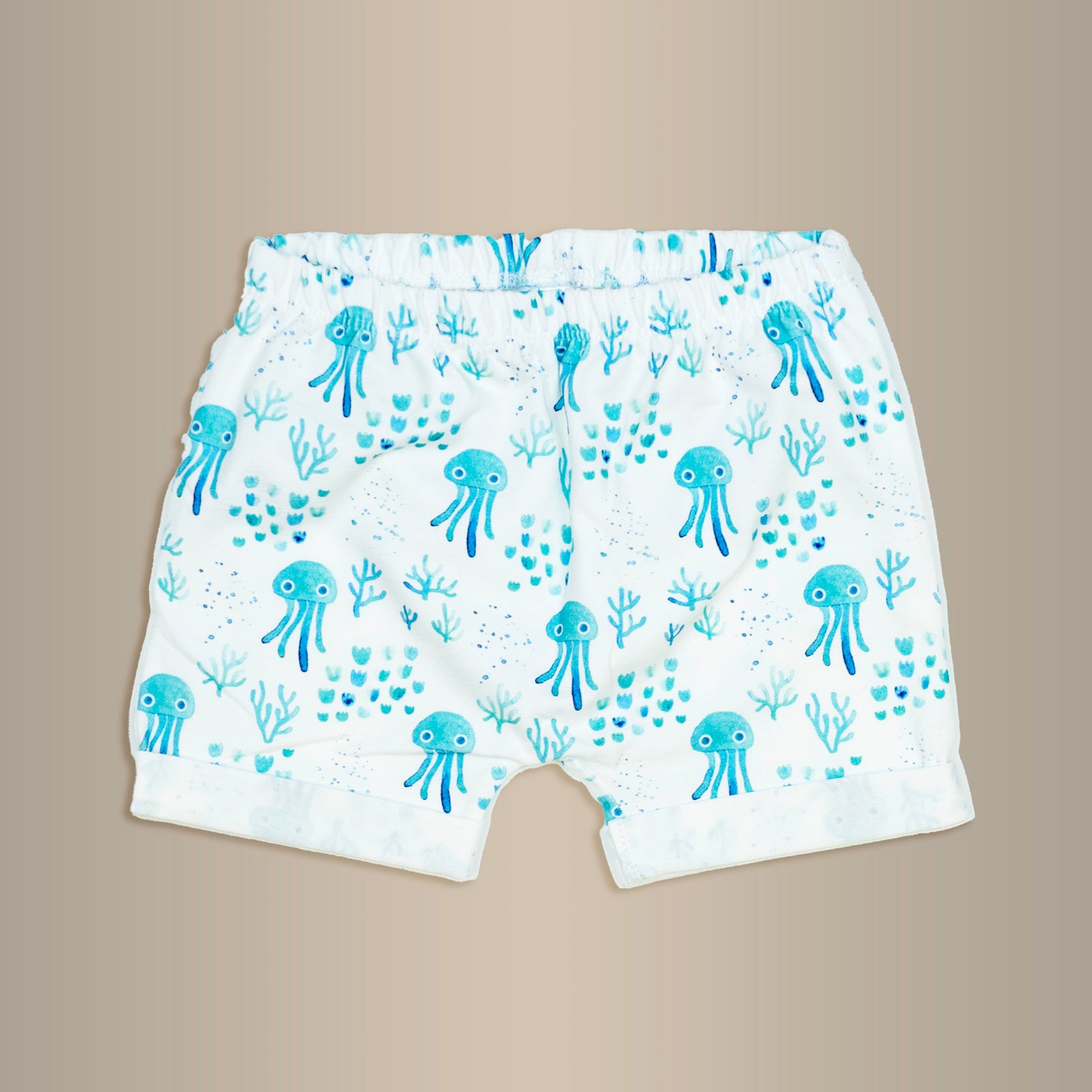 Cuddle Sleep Dream Shorts Jellyfish Rolled Hem Shorts