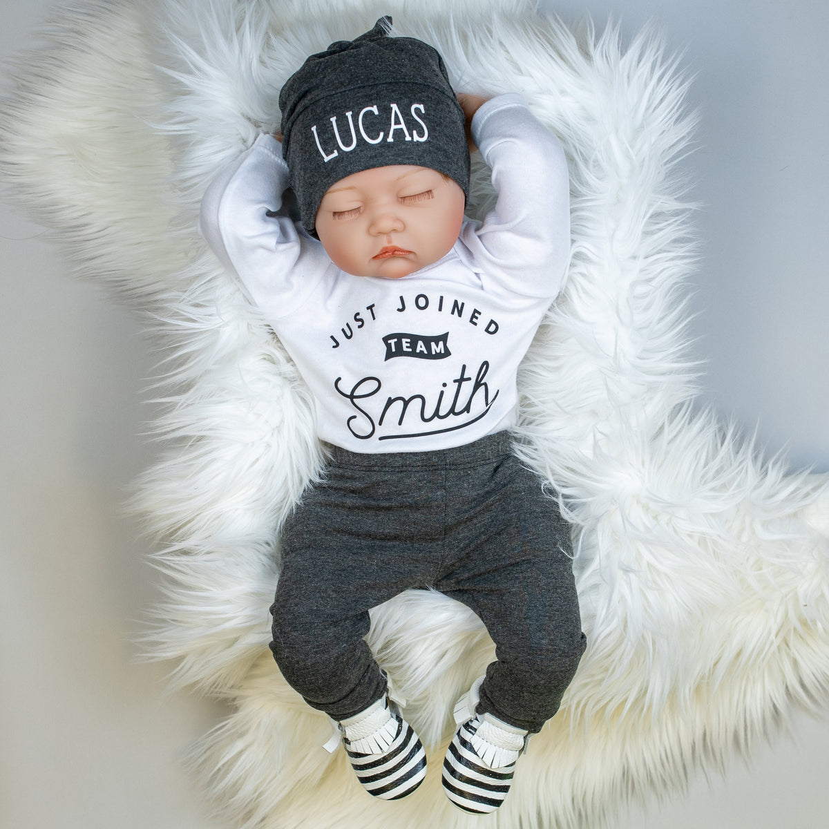 Cuddle Sleep Dream Just Joined Team Onesie | Black Writing