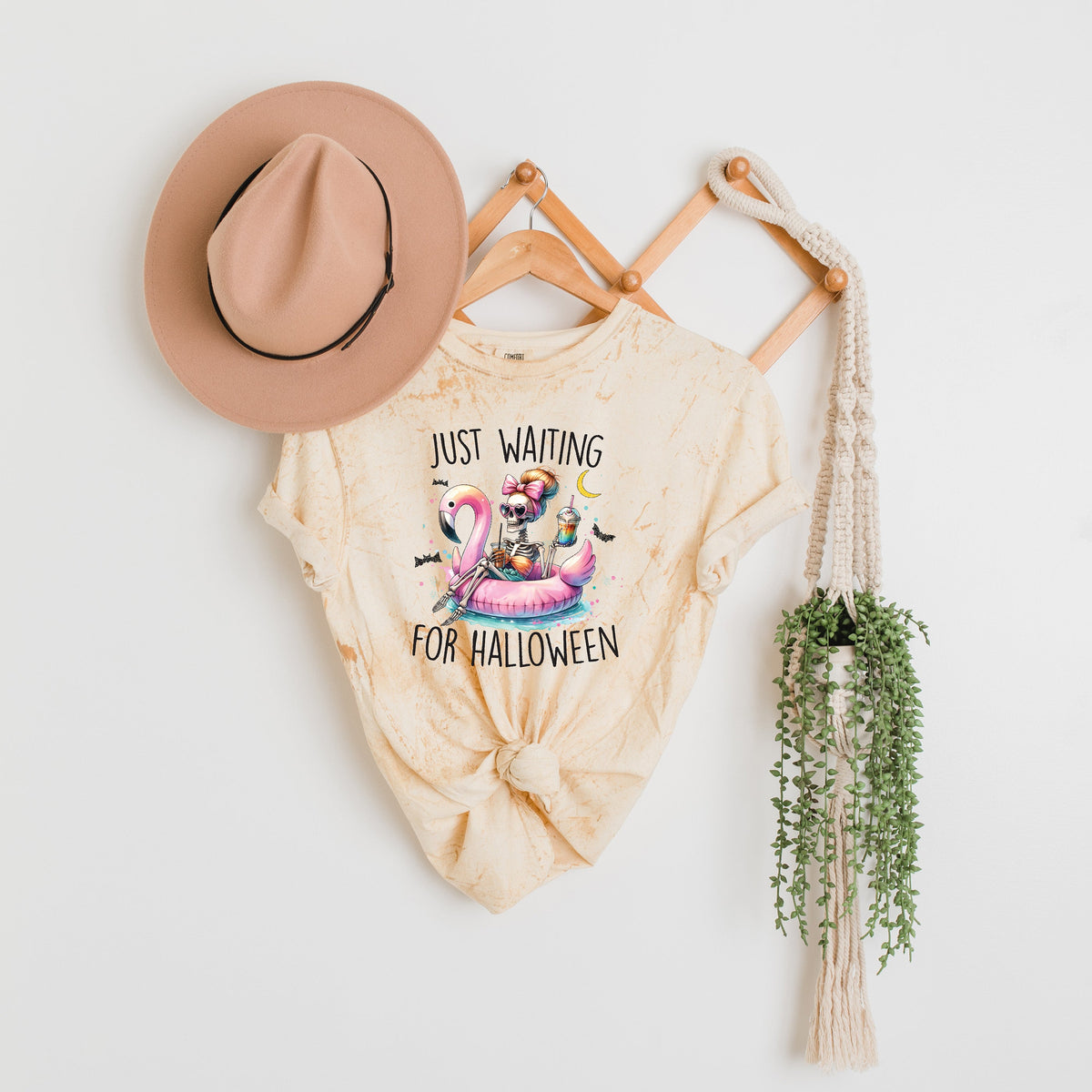 Printify T-Shirt Citrine / S Just Waiting for Halloween | Colorblast Heavyweight Tee