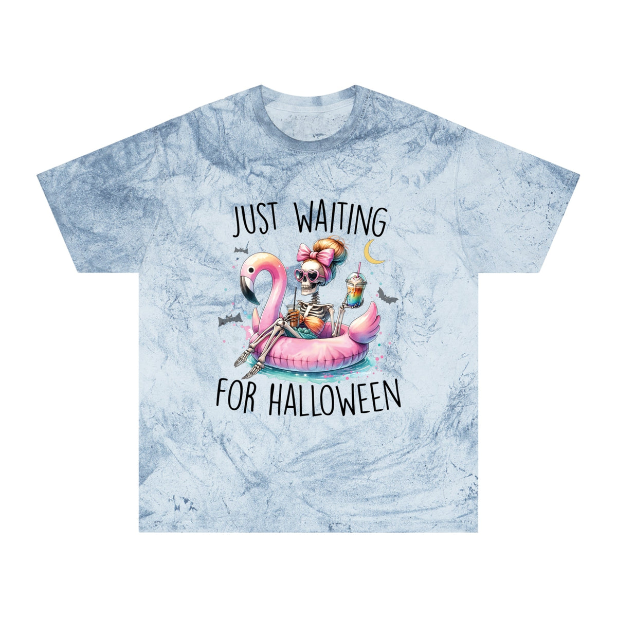 Printify T-Shirt Just Waiting for Halloween | Colorblast Heavyweight Tee