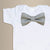 Solid Light Gray Bowtie Bodysuit