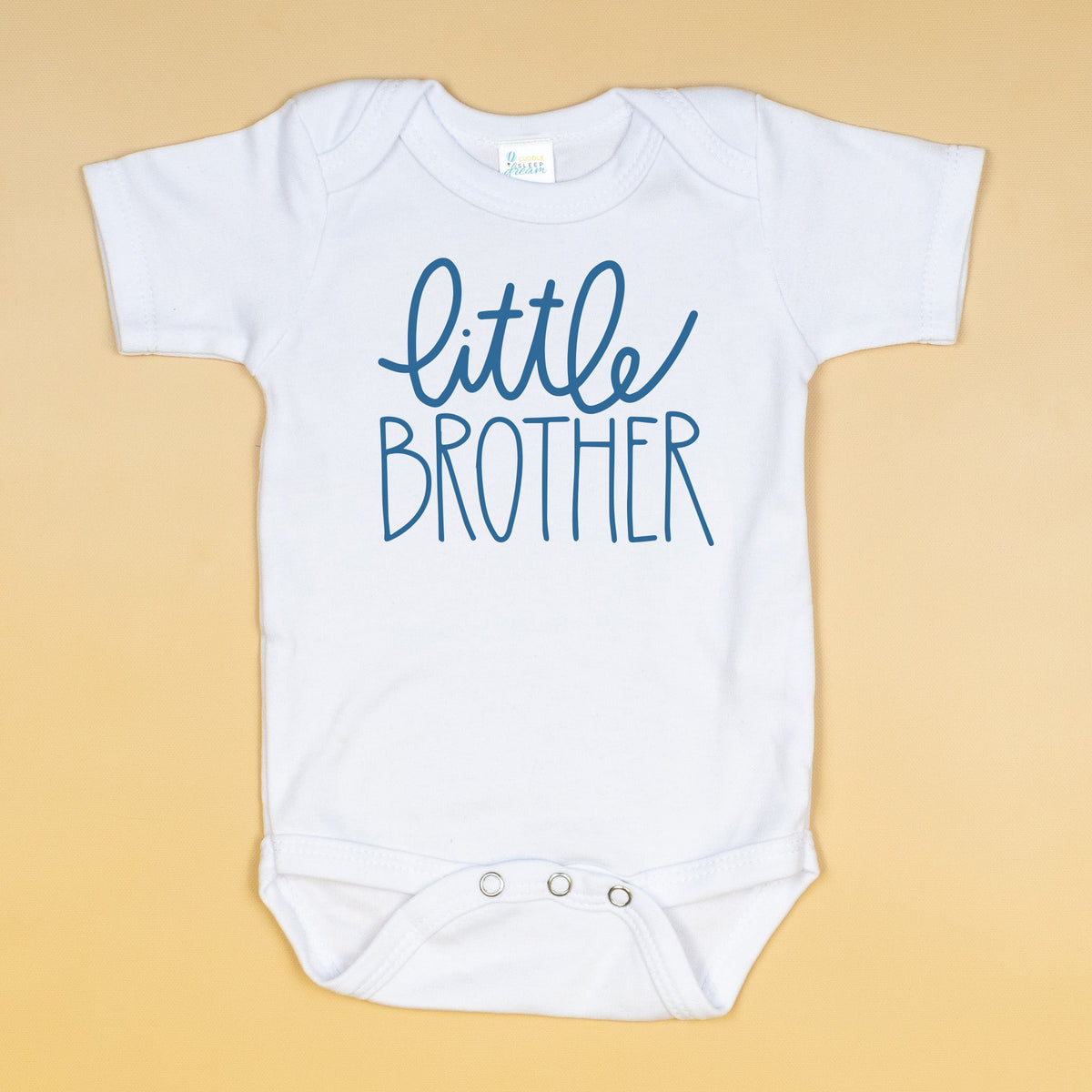 Cuddle Sleep Dream Little Brother Onesie | Navy, Script