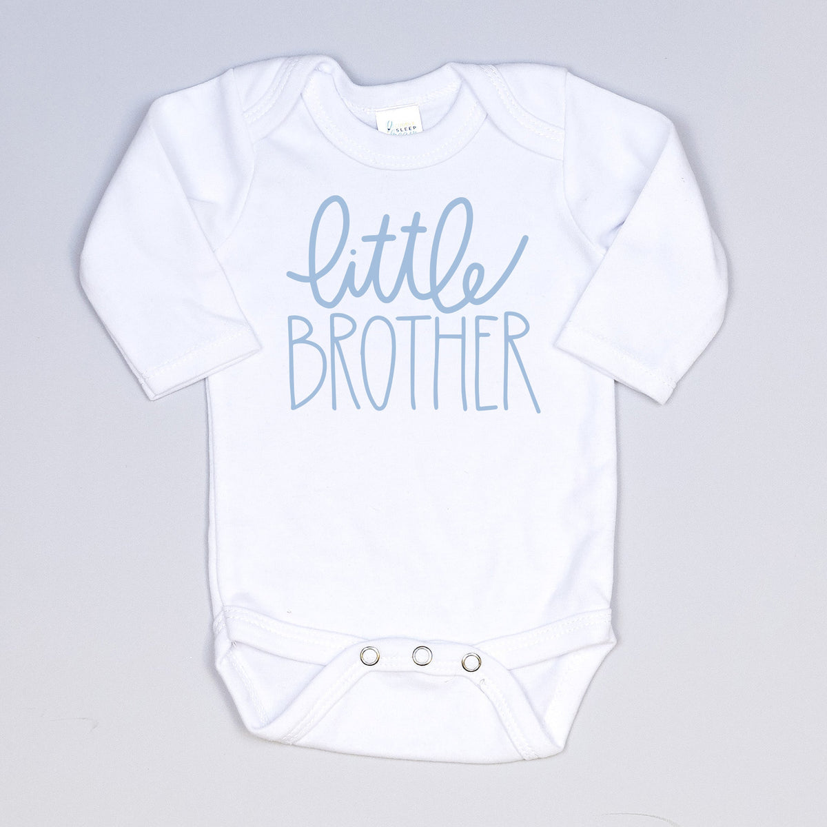 Cuddle Sleep Dream Little Brother Onesie | Script, Light Blue
