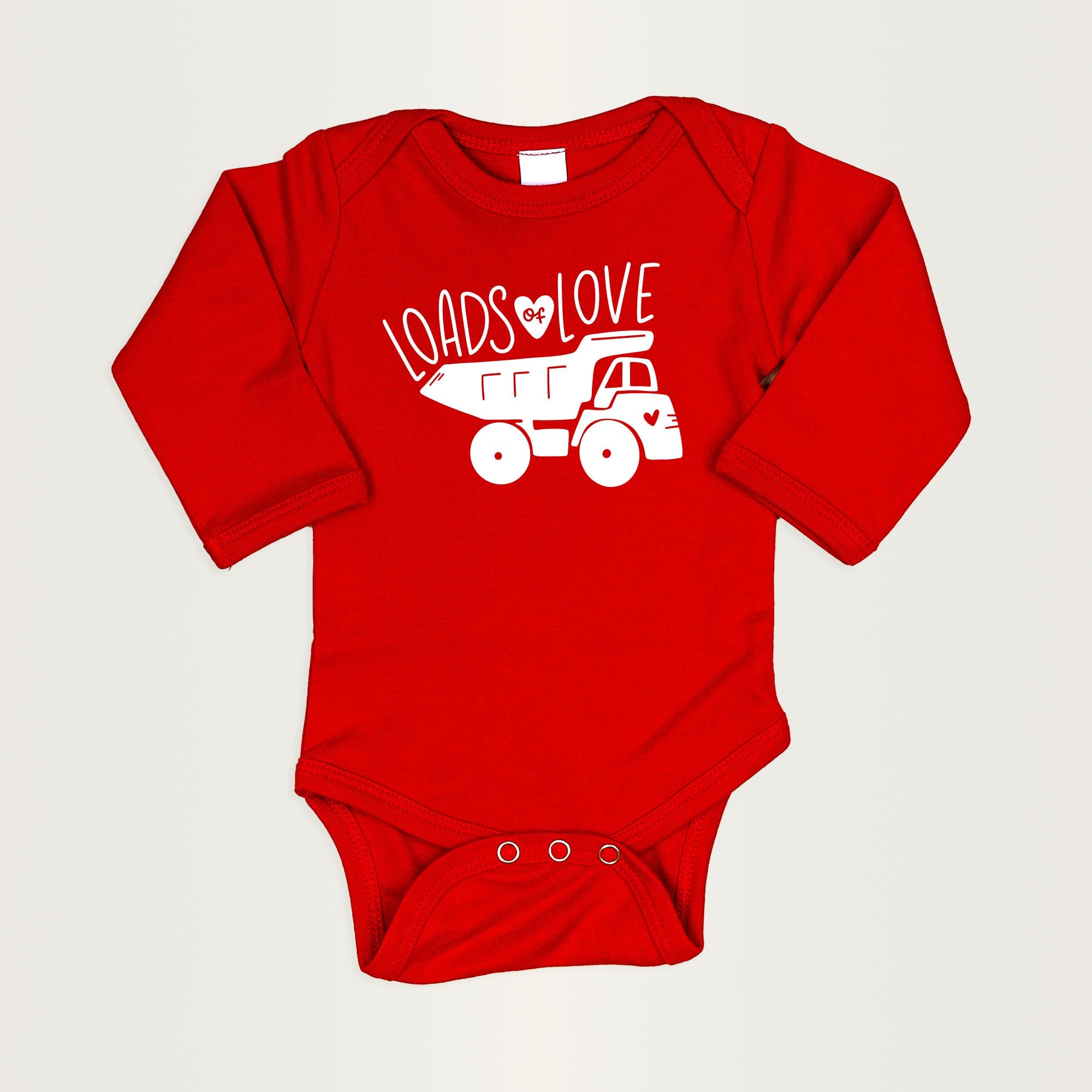 Cuddle Sleep Dream Newborn / Long Sleeve Loads of Love | Red Bodysuit