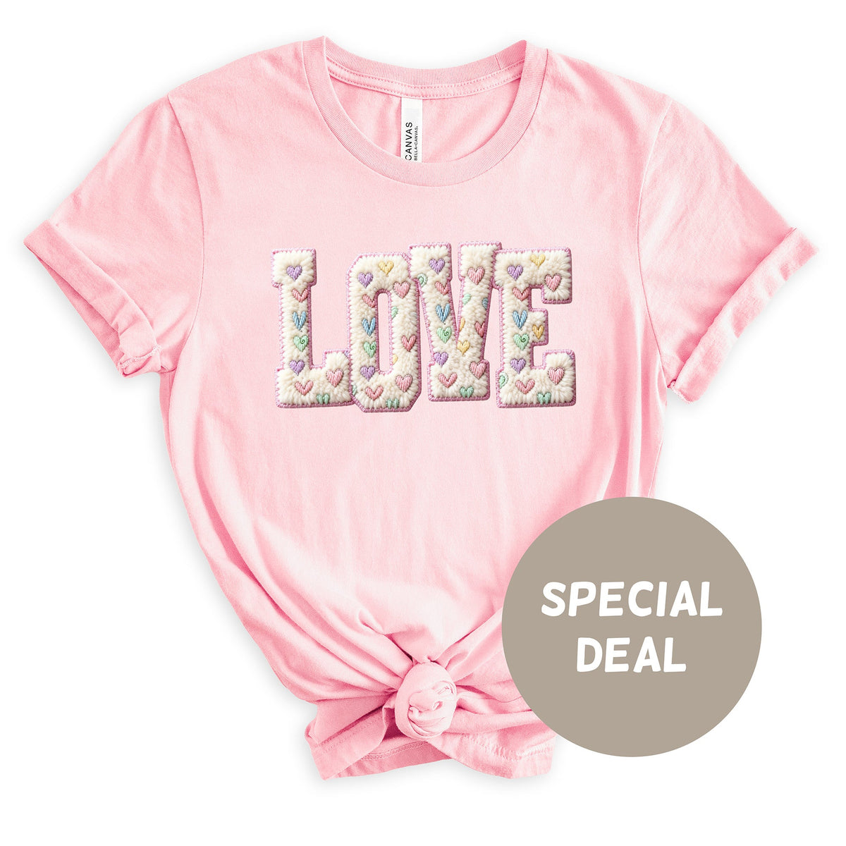 Cuddle Sleep Dream Love Hearts | Soft Pink Tshirt