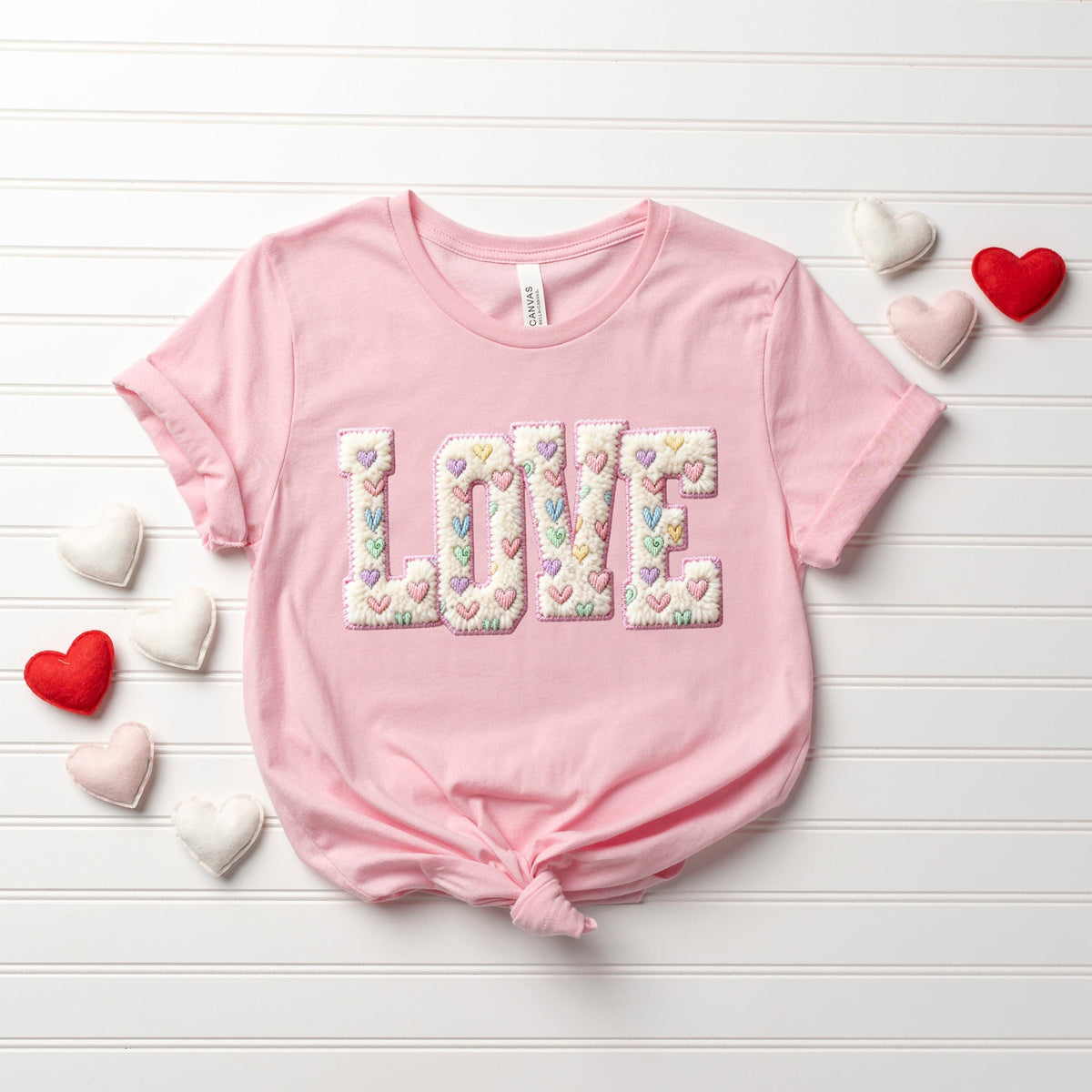 Cuddle Sleep Dream Love Hearts | Soft Pink Tshirt