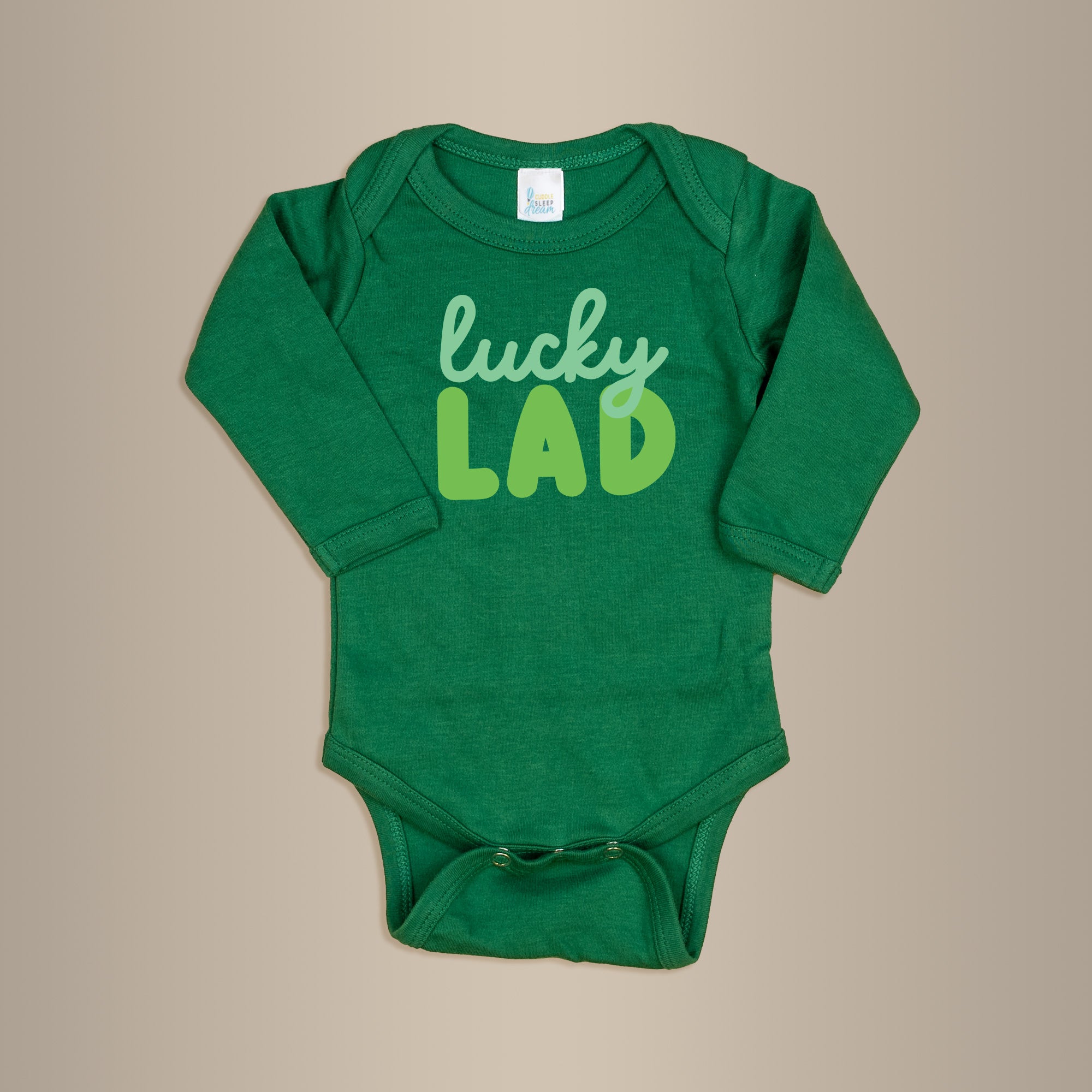 Cuddle Sleep Dream Baby Bodysuits Lucky Lad | Green Bodysuit