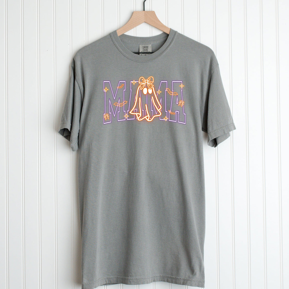 Printify T-Shirt Grey / S Mama Neon Ghost Tee