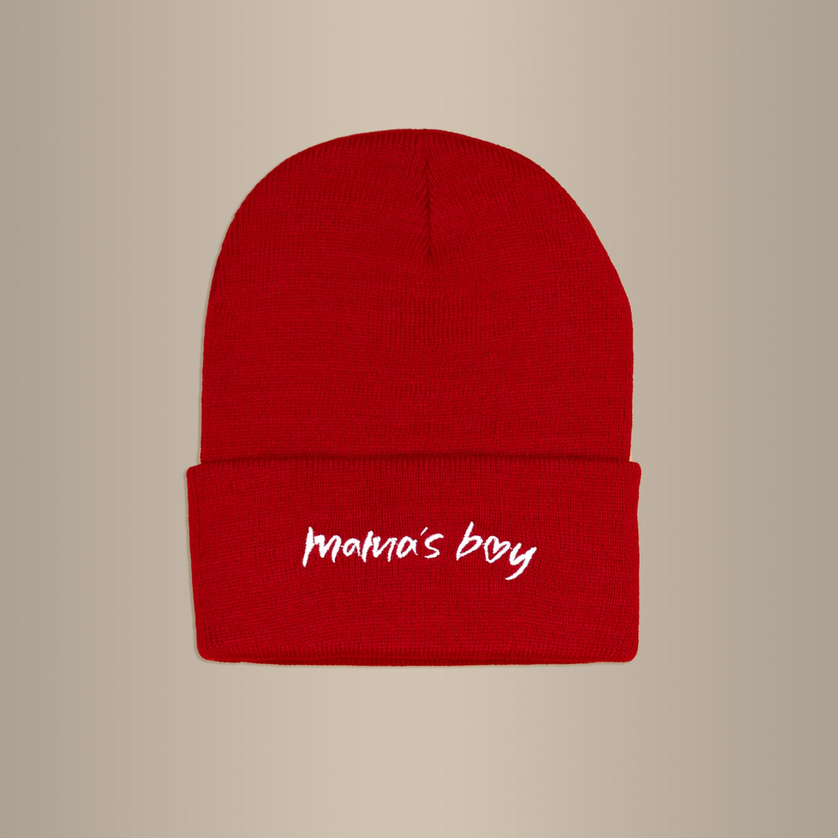 Cuddle Sleep Dream Mama's Boy | Red Knit Beanie