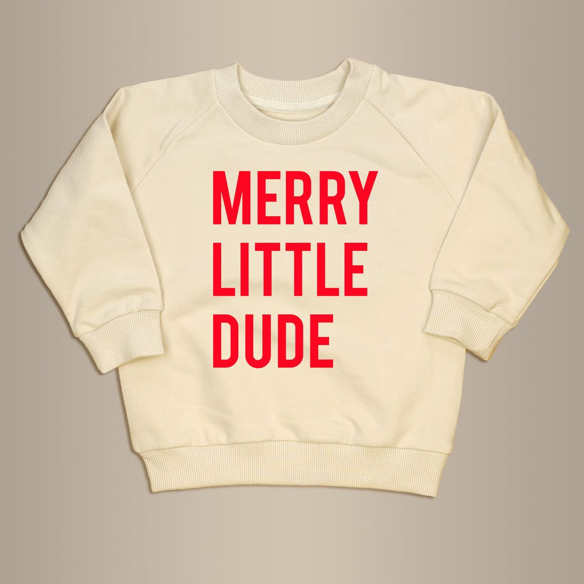 Cuddle Sleep Dream Merry Little Dude | Cream Terry Sweatshirt