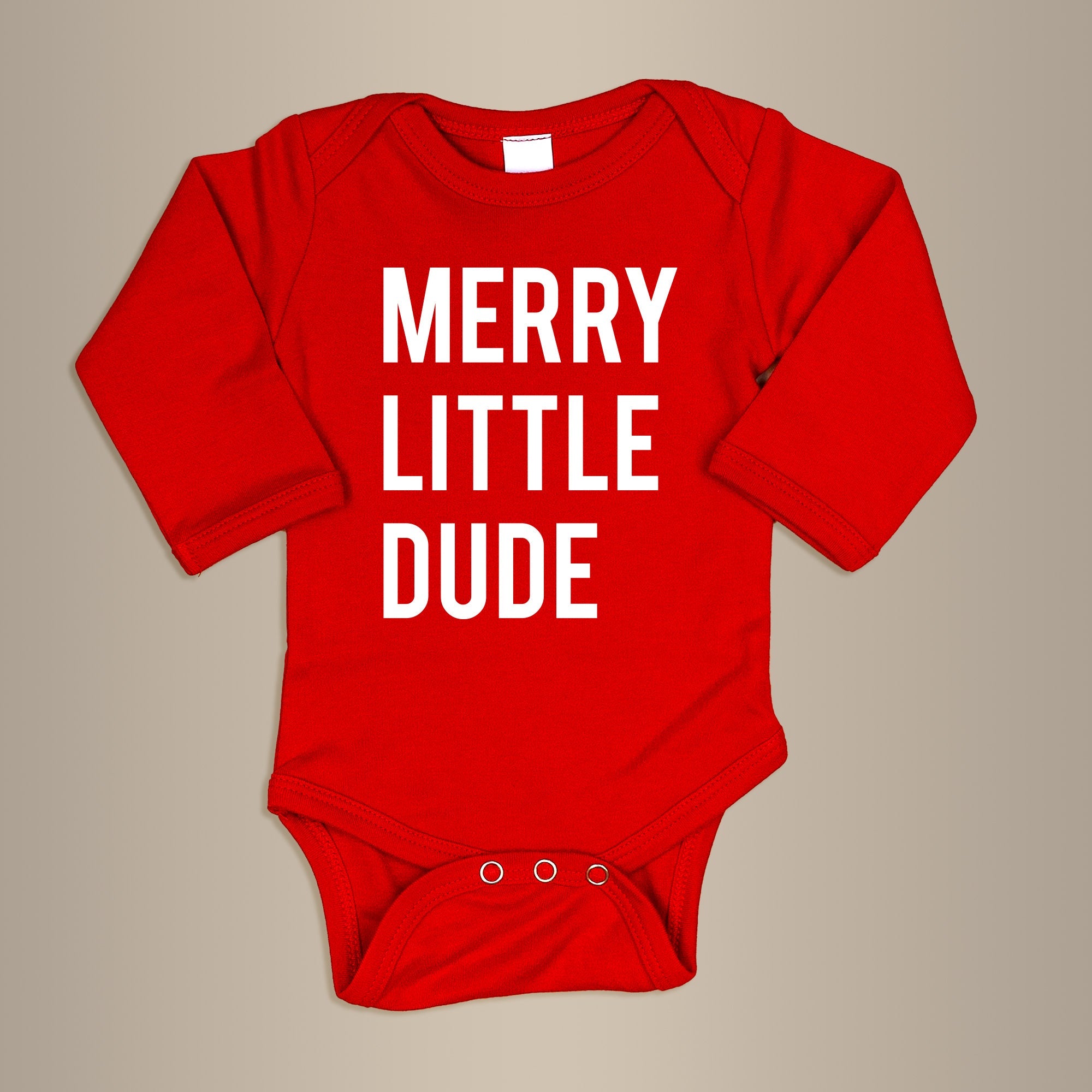 Cuddle Sleep Dream Merry Little Dude | Red Bodysuit