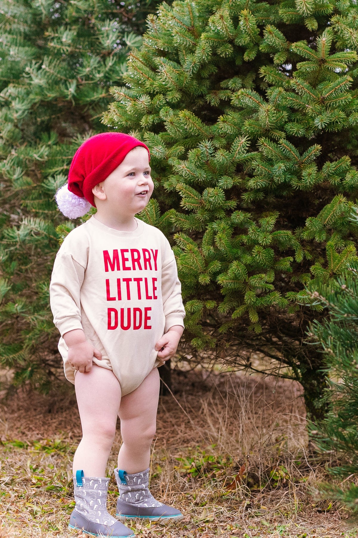 Cuddle Sleep Dream Merry Little Dude | Sweatshirt Romper