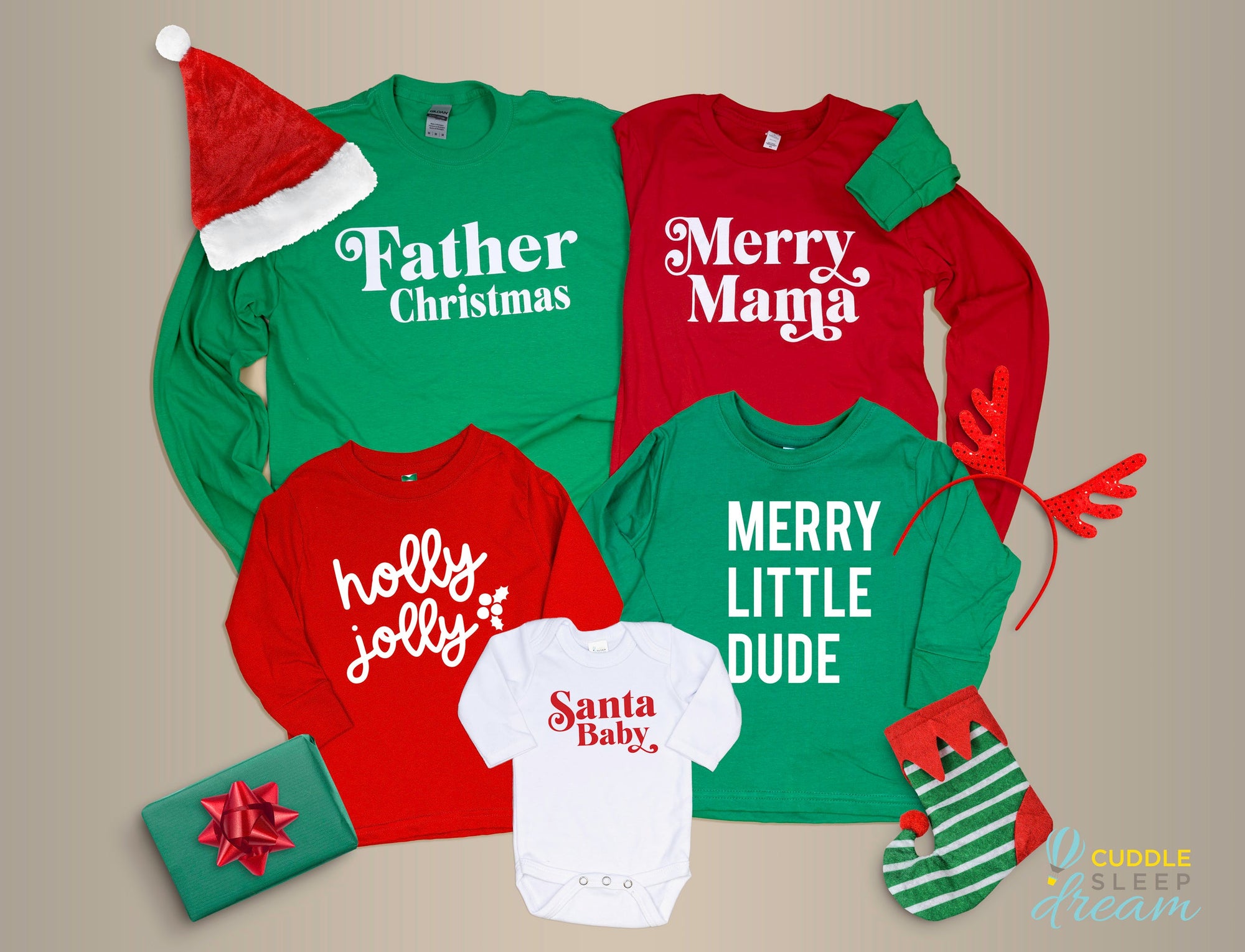 Cuddle Sleep Dream Merry Mama Long Sleeved Tee