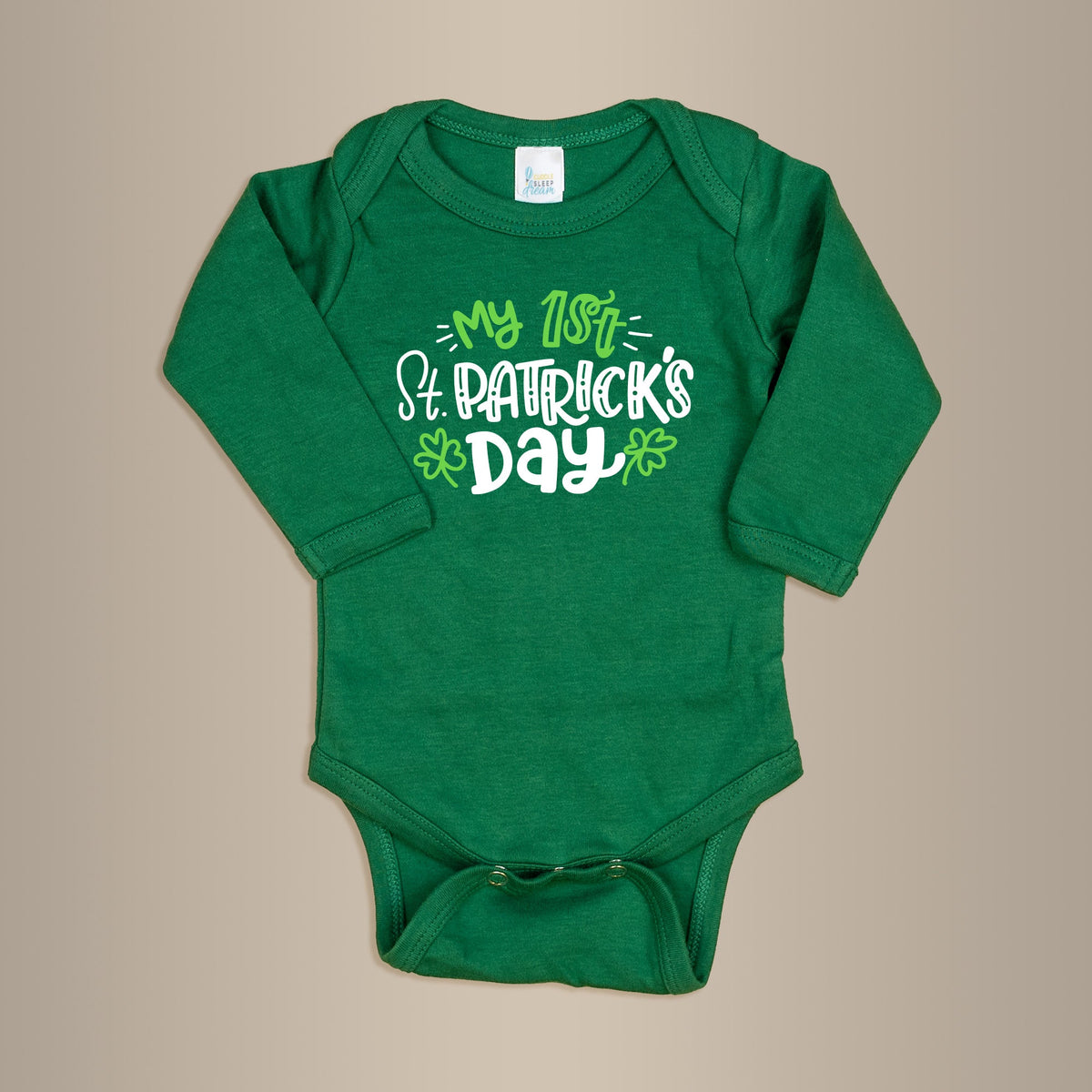 Cuddle Sleep Dream My 1st St. Patrick&#39;s Day | Green Bodysuit