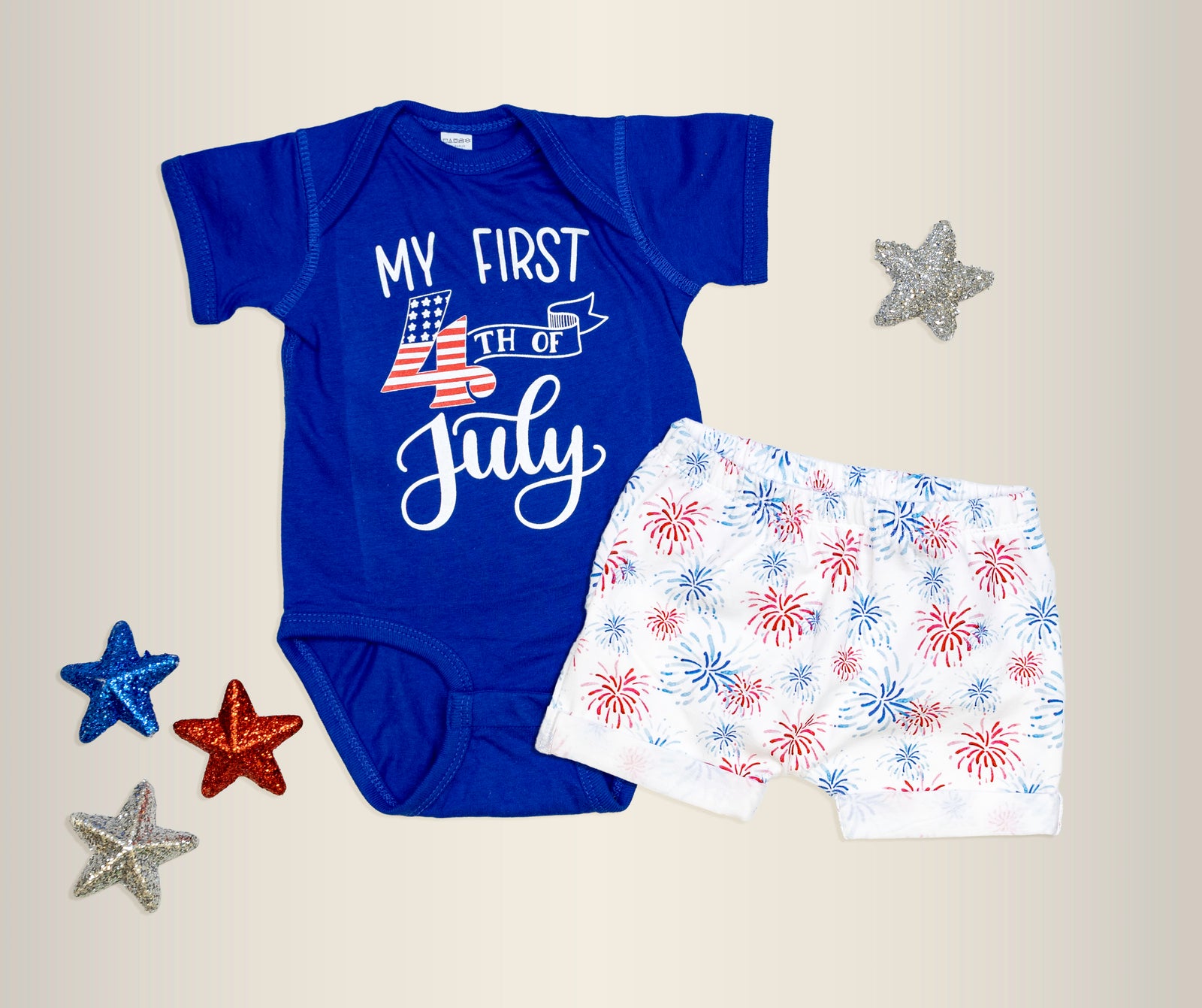 Cuddle Sleep Dream My First 4th of July | Blue Bodysuit