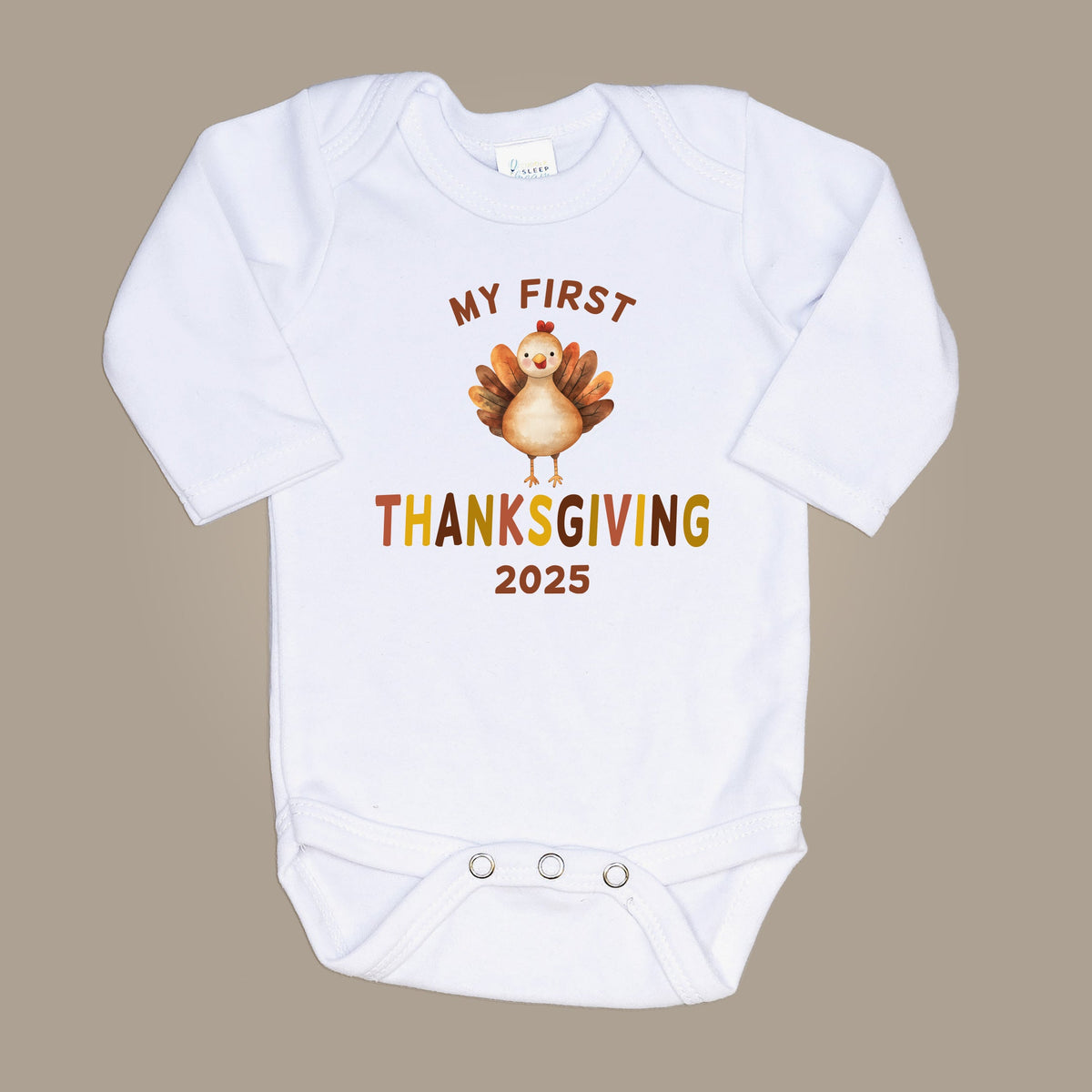 Cuddle Sleep Dream My First Thanksgiving | White Bodysuit