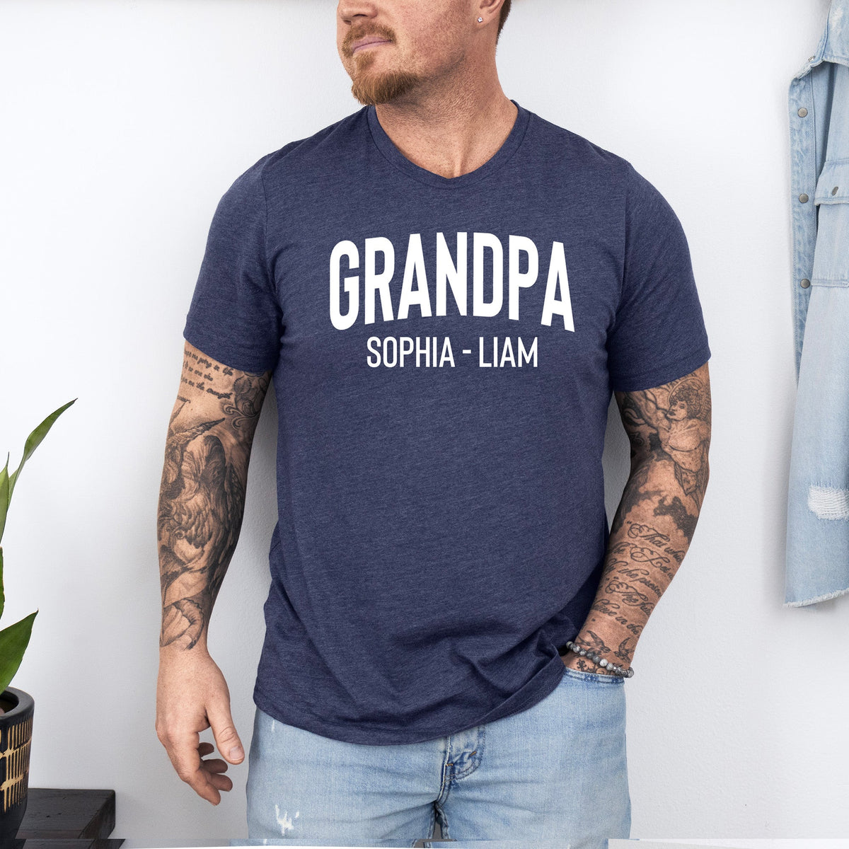 printify Adult Tees Heather Navy / M Name Drop Tee | Adult Tshirt