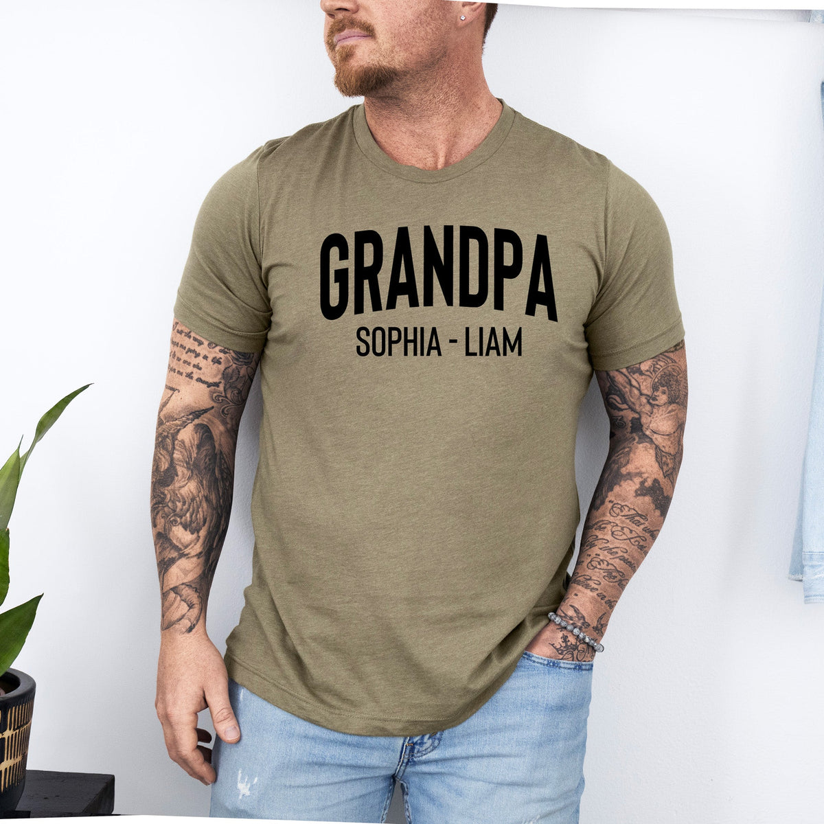 printify Adult Tees Heather Olive / M Name Drop Tee | Adult Tshirt