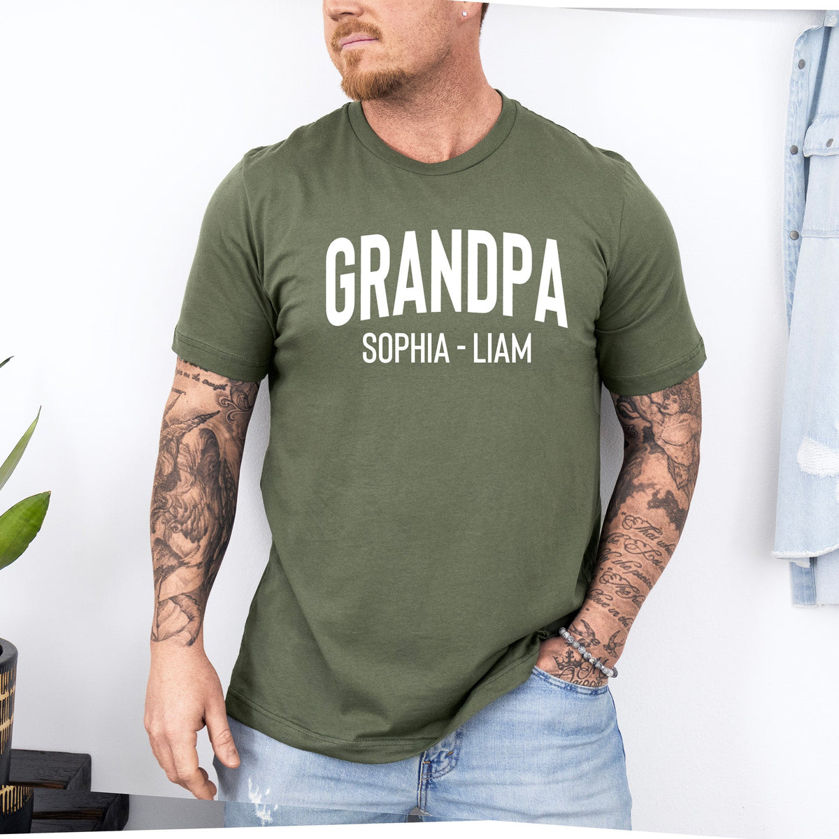 printify Adult Tees Military Green / M Name Drop Tee | Adult Tshirt