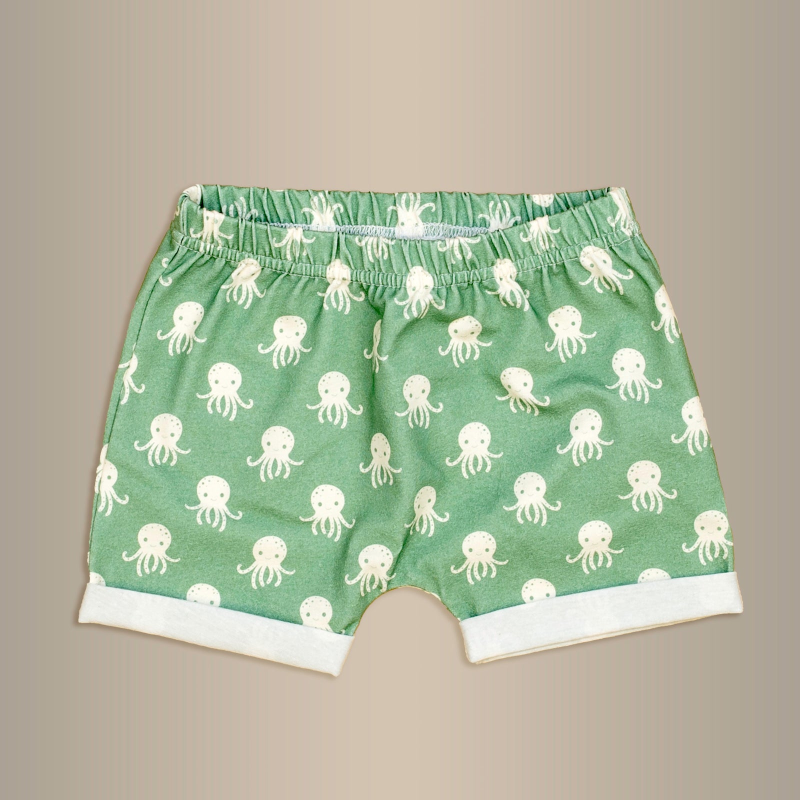 Cuddle Sleep Dream Shorts NB only - Octopus Rolled Hem Shorts