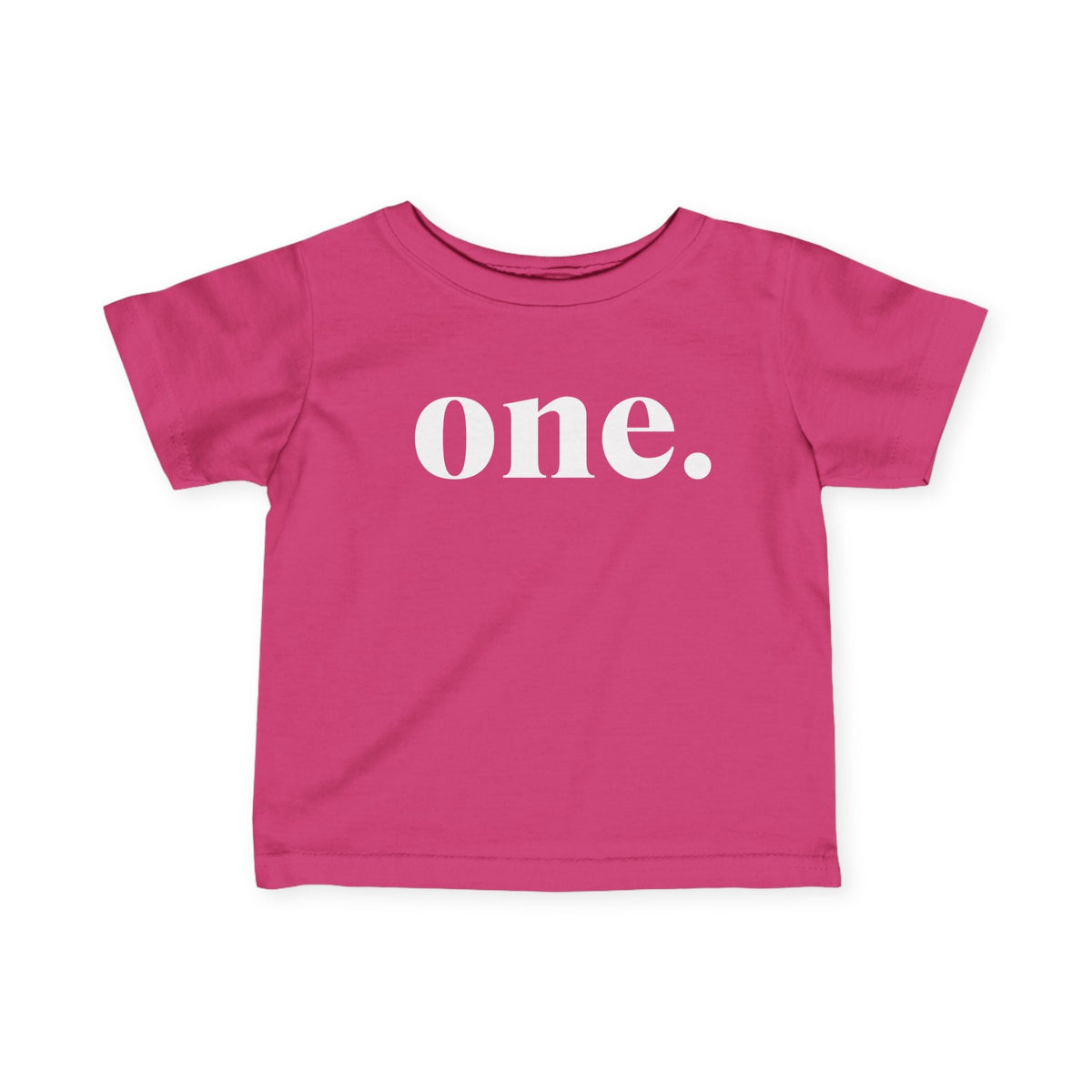 Printify Kids clothes Hot Pink / 12M One. | Girls 1st Birthday Tee